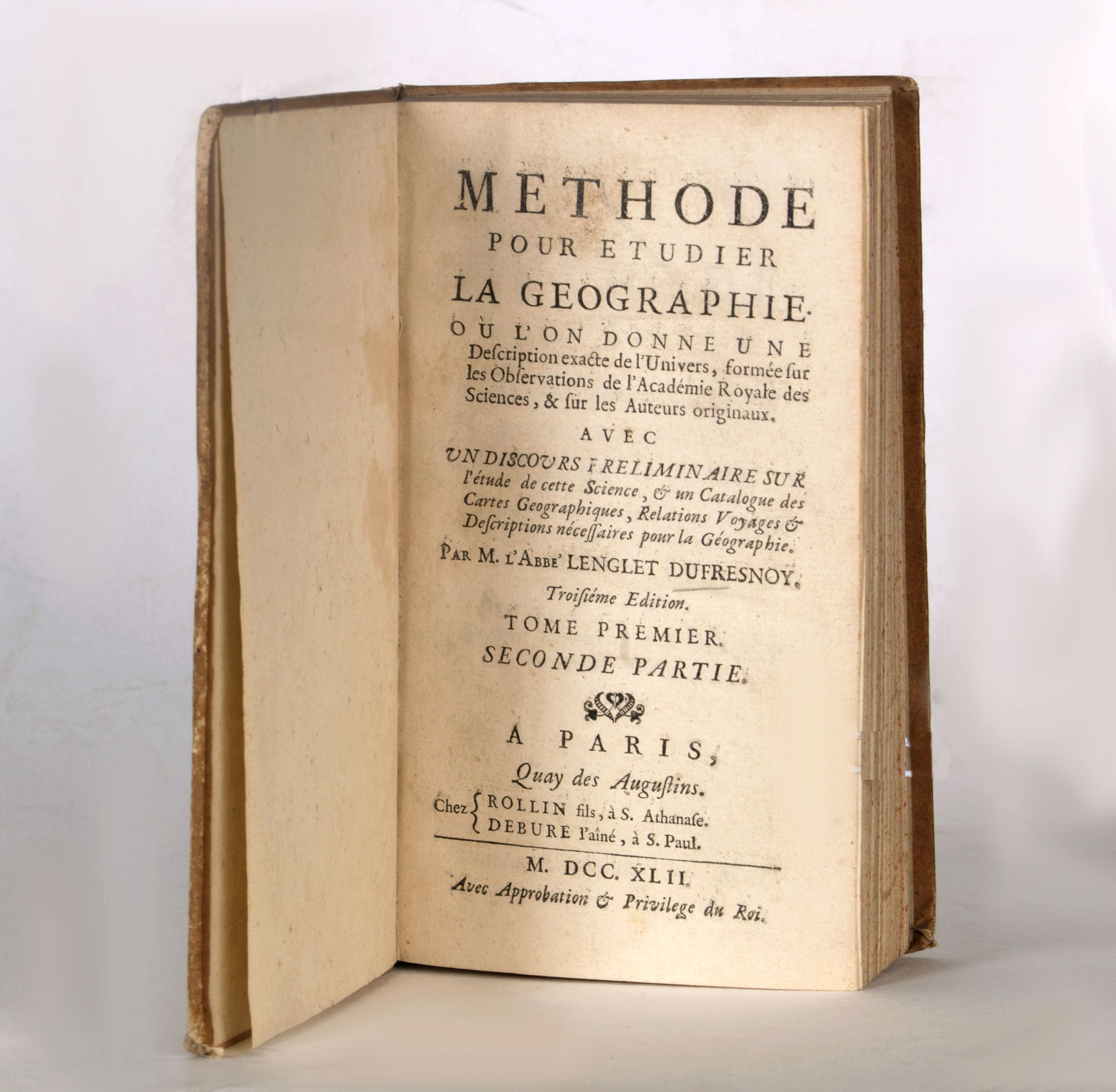 ROLLIN / DEBURE, Méthode Pour Etudier La Geographie . . . & un Catalogue des Cartes Geographiques, des Relations, Voyages, & Descriptions les plus necessaires pour la Geographie., antique map, old maps