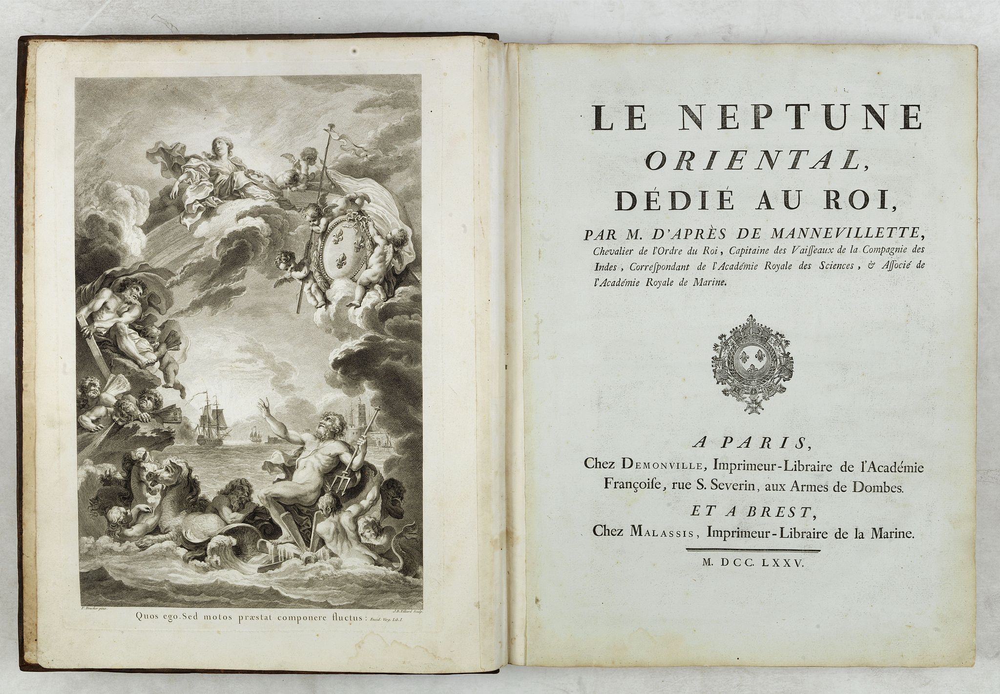 D'APRES DE MANNEVILLETTE., Le Neptune Oriental ou routier general des Cotes des Indes orientales et de la Chine. . ., antique map, old maps