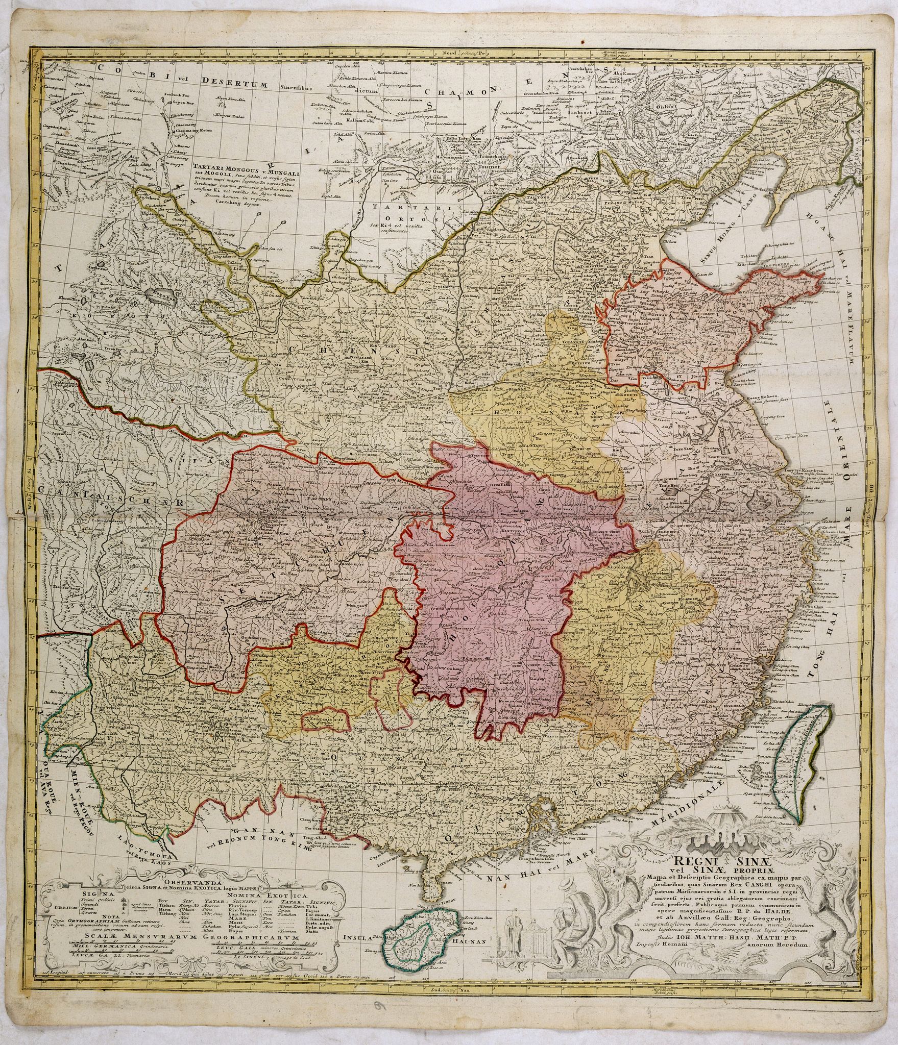 HOMANN, HEIRS., Regni Sinae vel Sinae propriae. . ., antique map, old maps