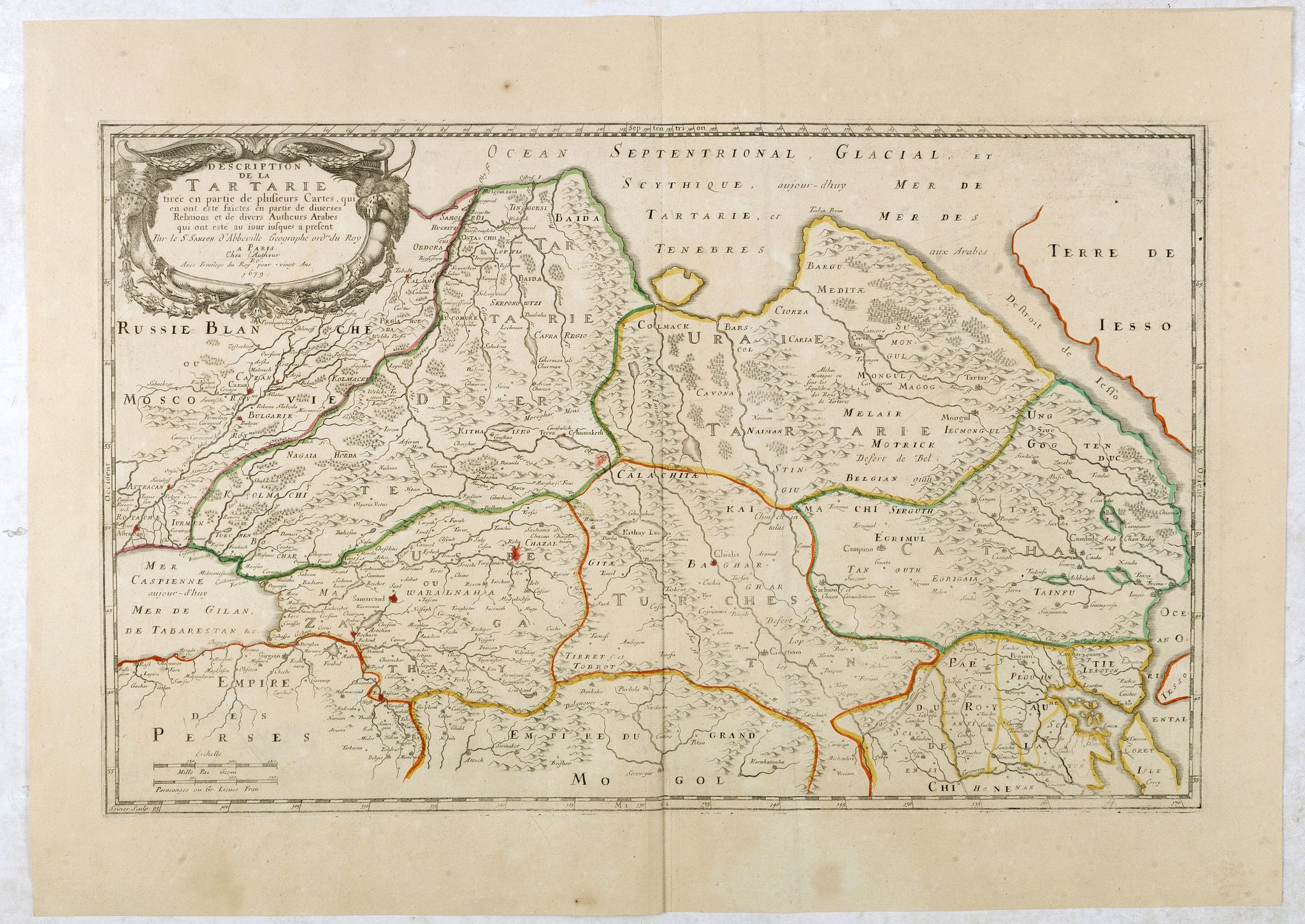 SANSON, N. / MARRIET, P., Description de la Tartarie. . ., antique map, old maps