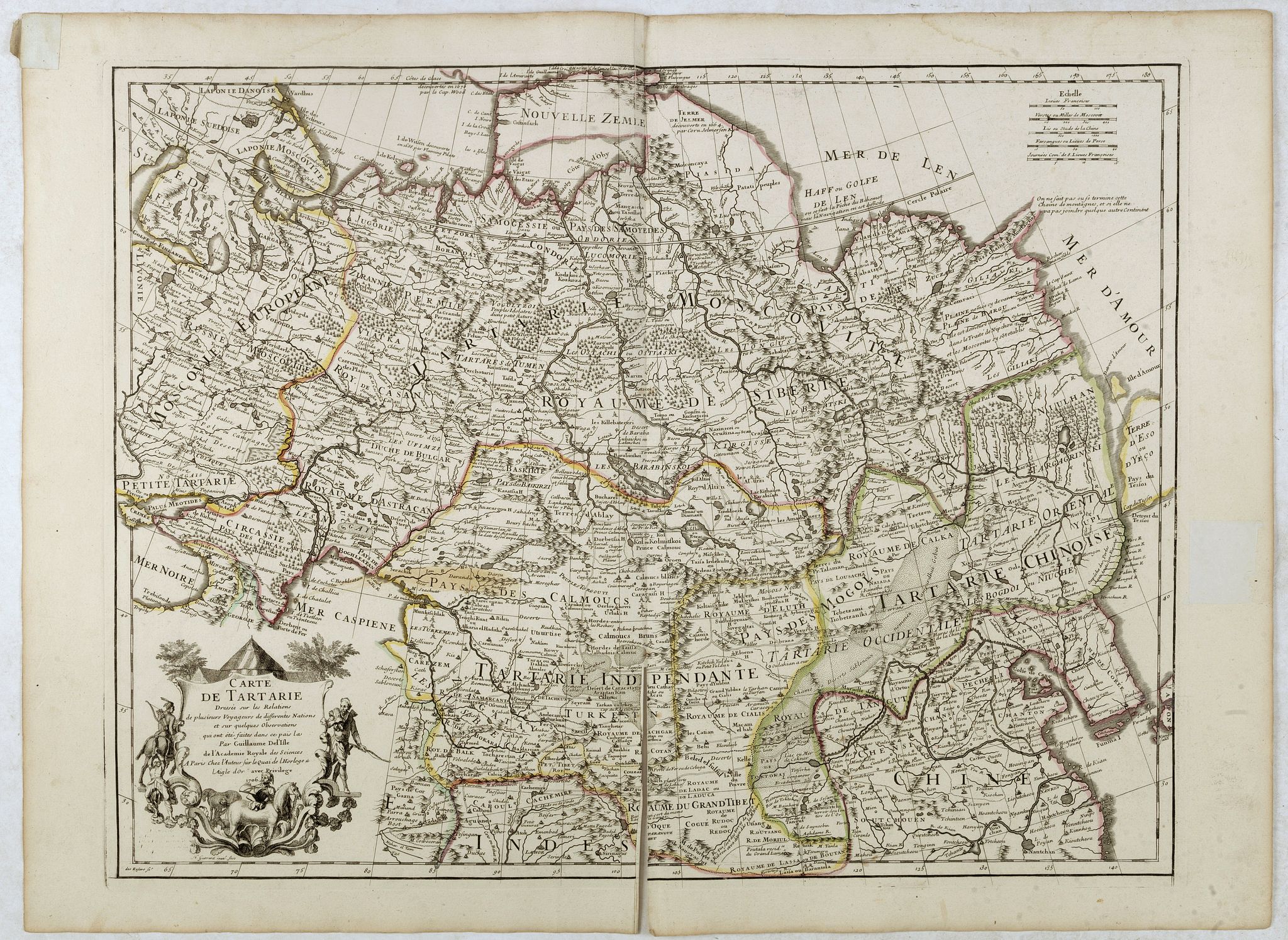 DE L'ISLE, G., Carte de Tartarie., antique map, old maps