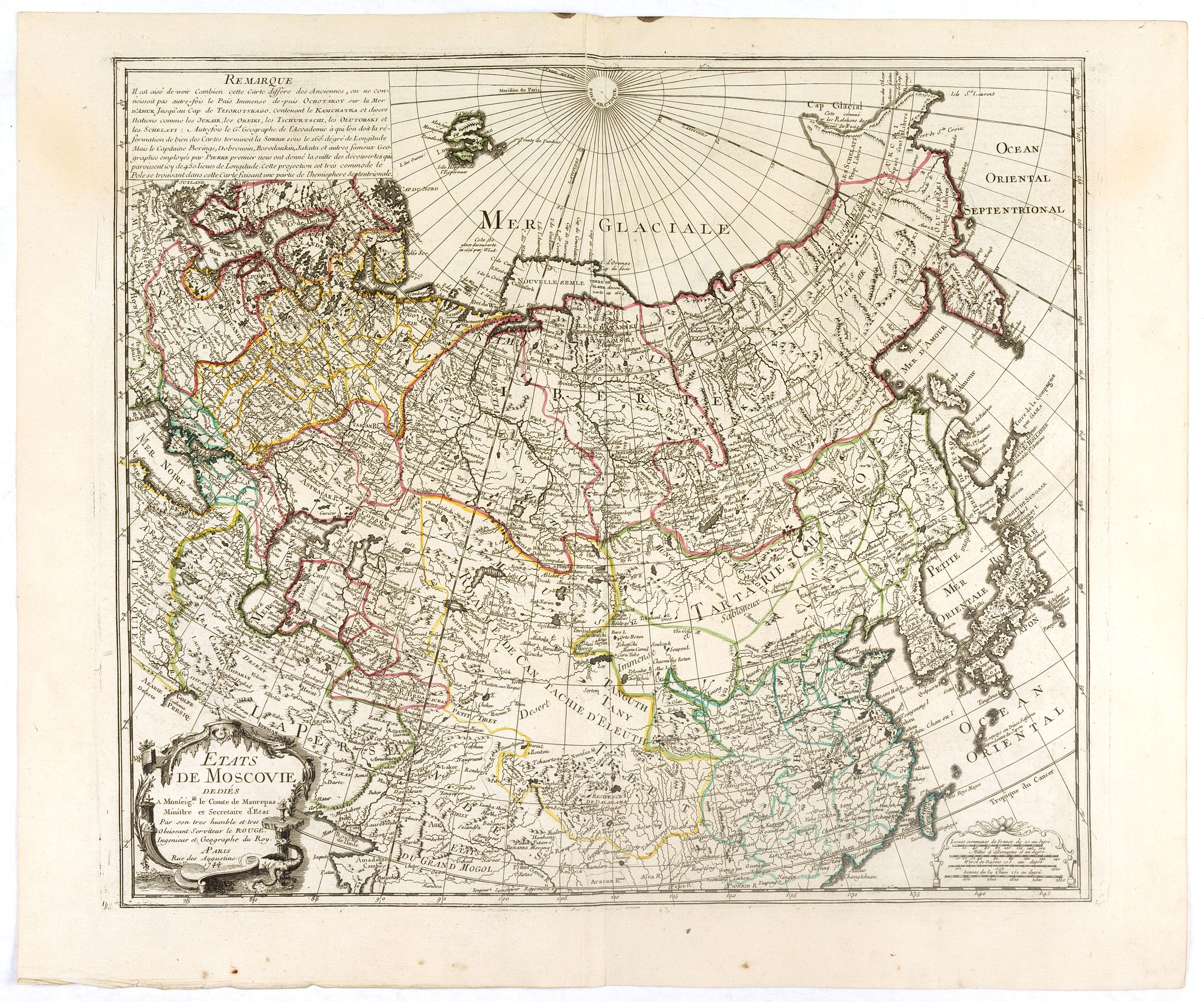 LE ROUGE, G.L., Etats de Moscovie. . ., antique map, old maps