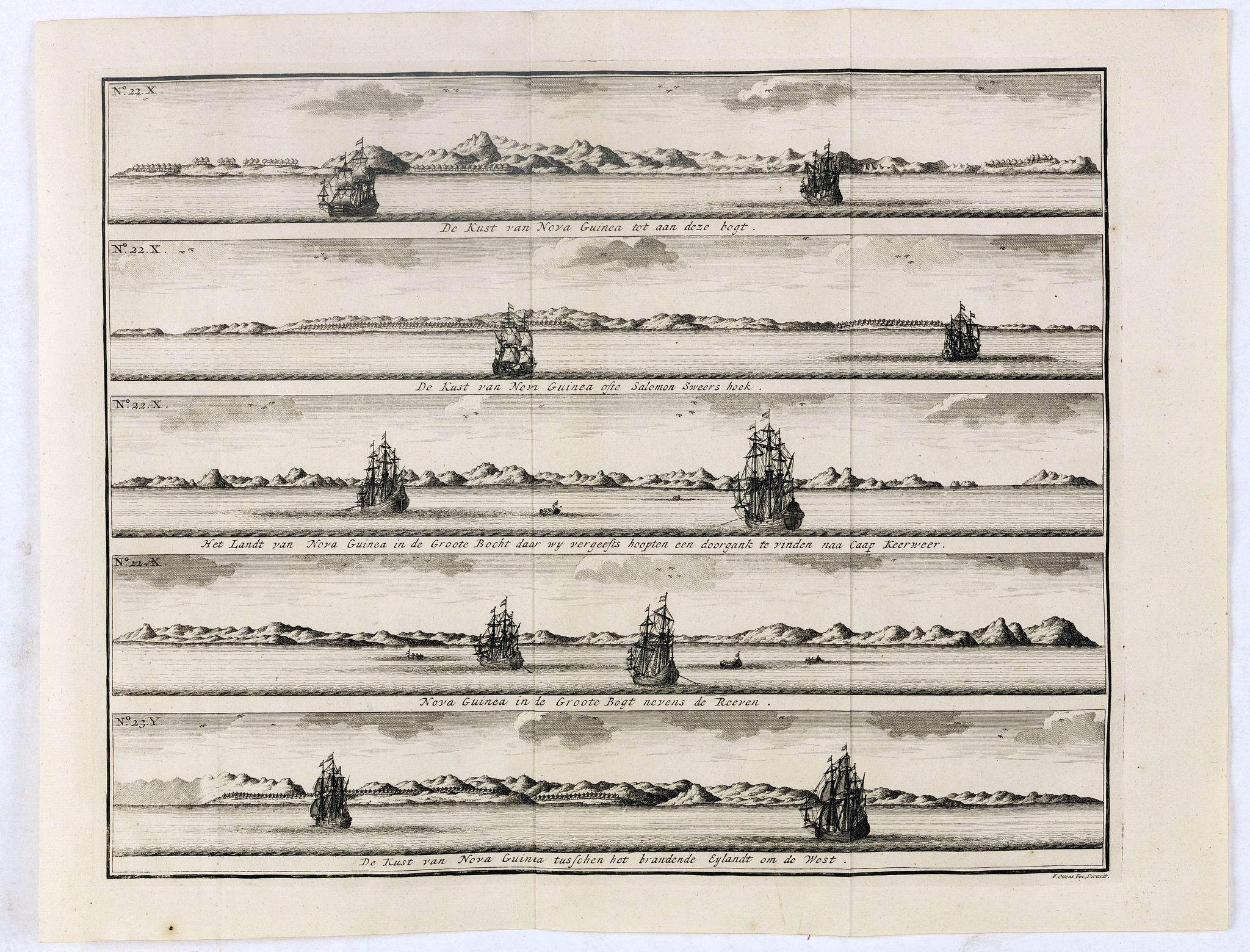 VALENTIJN, F., De Kust van Nova Guinea tot aan deze bogt . . ., antique map, old maps