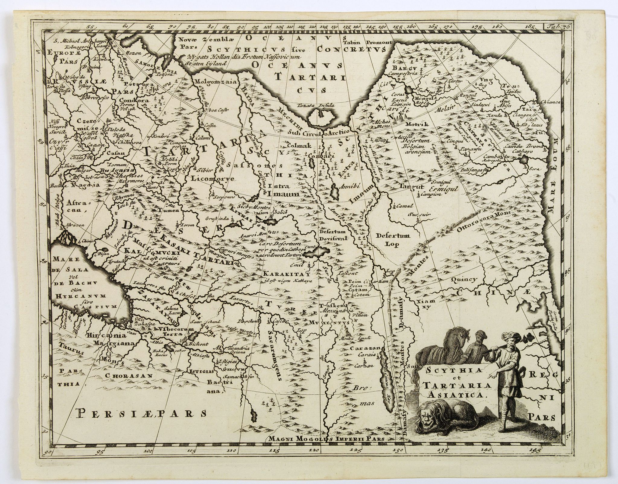 CLUVERIUS, P., Scythia et Tartaria Asiatica., antique map, old maps
