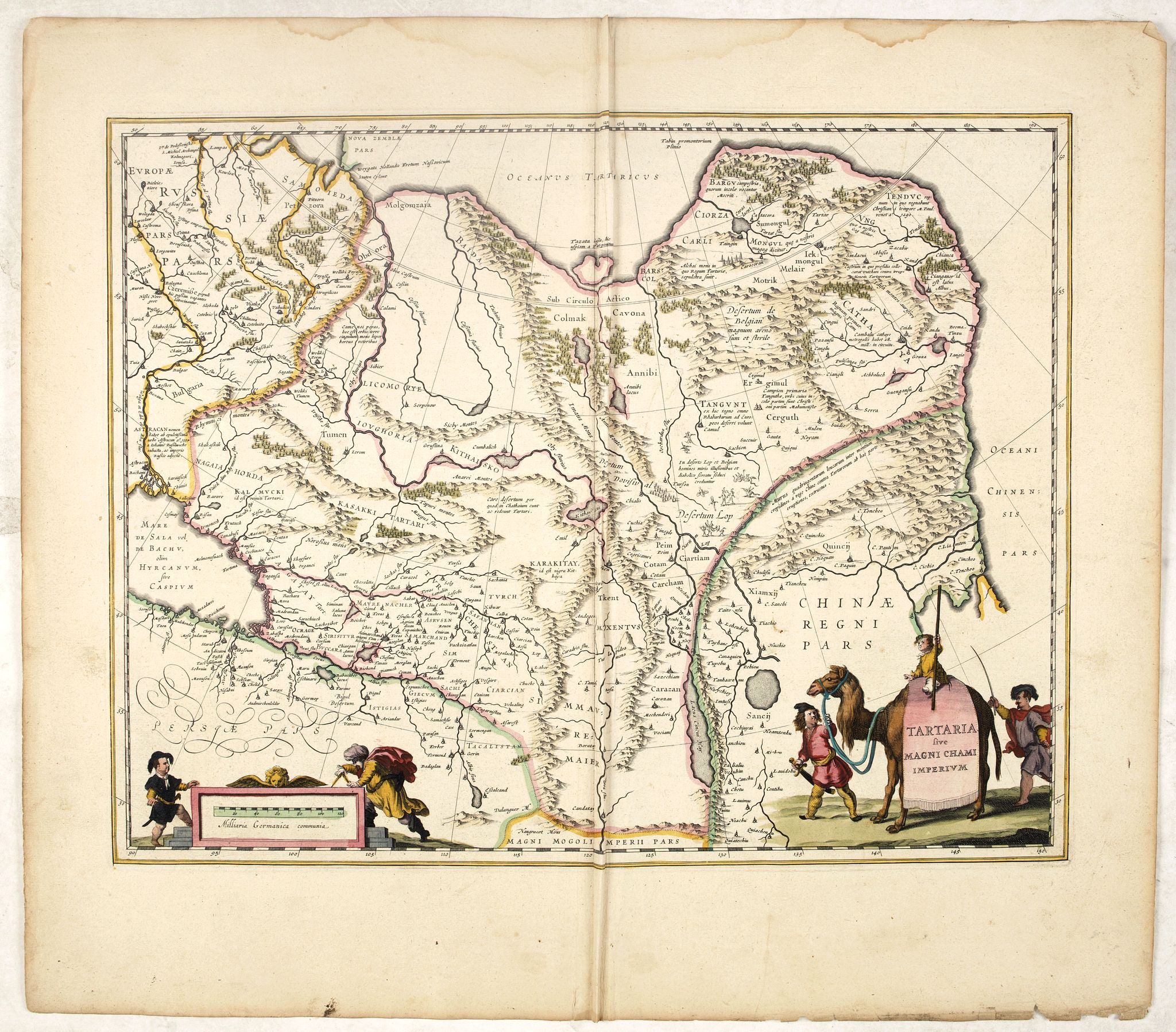 BLAEU, W., Tartaria sive Magni Chami Imperium., antique map, old maps