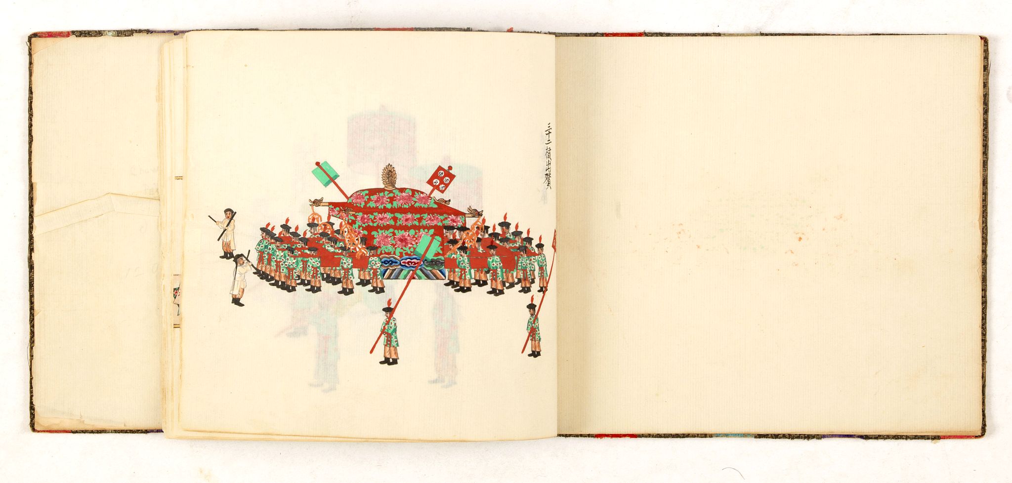 CHOW KEY MING (Artist), Chinese export album with 12 drawings., antique map, old maps