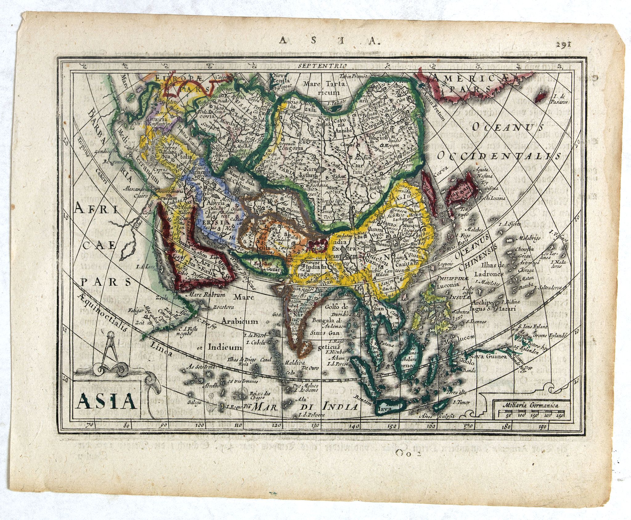 MERCATOR, G. / HONDIUS, H., Asia., antique map, old maps