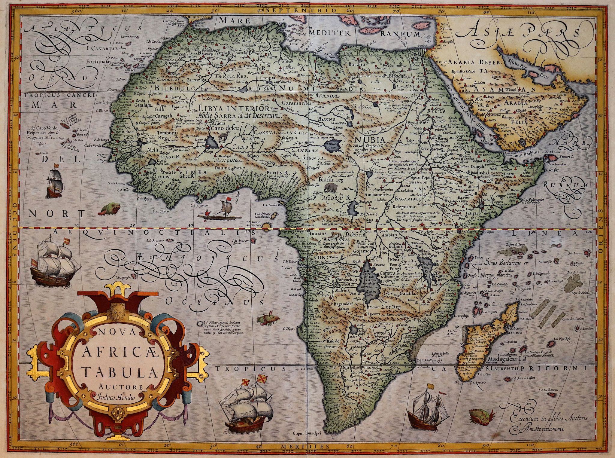 MERCATOR, G. / HONDIUS, J., Nova Africae Tabula., antique map, old maps