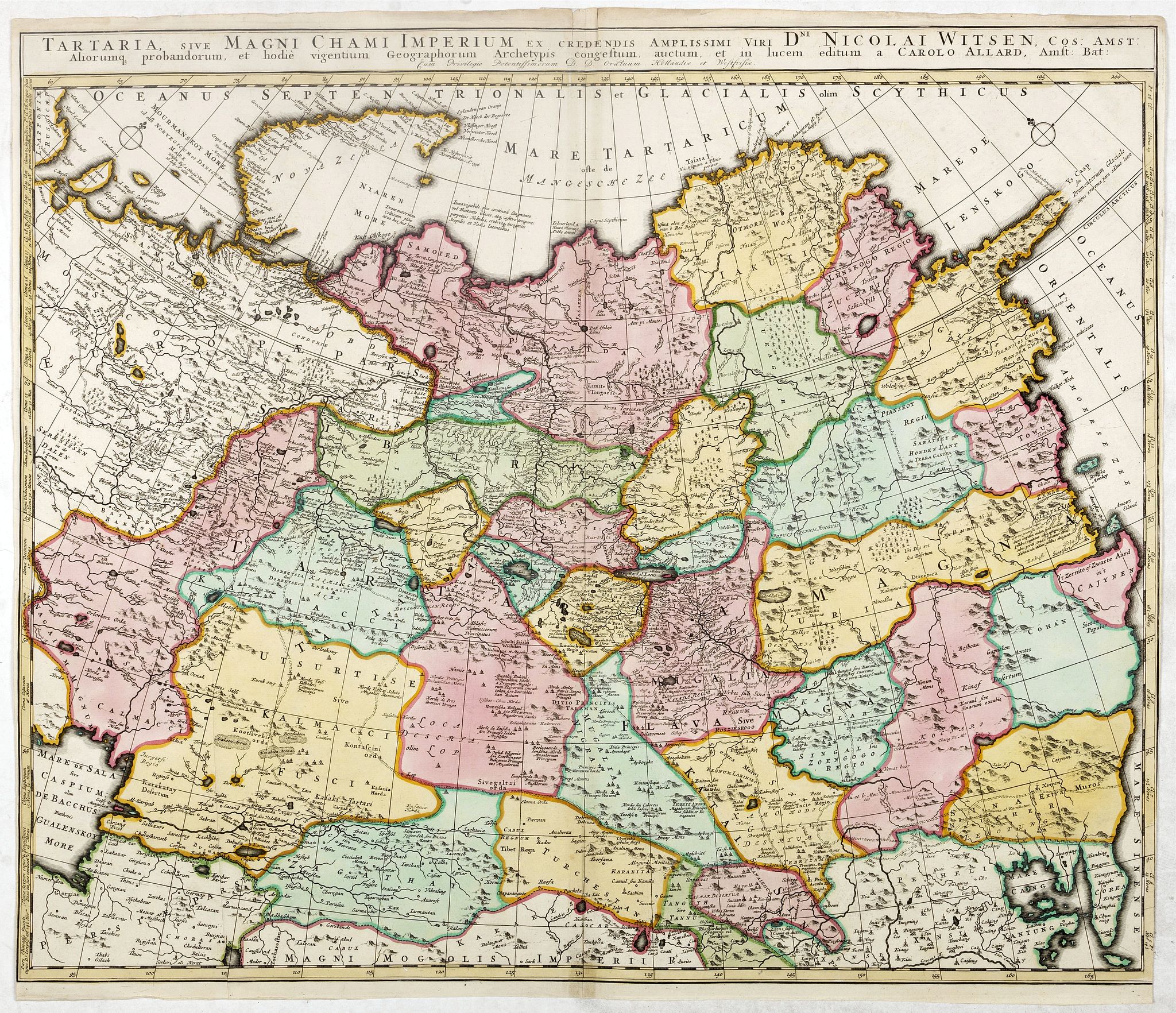 ALLARD, C., Tartaria, sive magni chami imperium ex credendis. . ., antique map, old maps