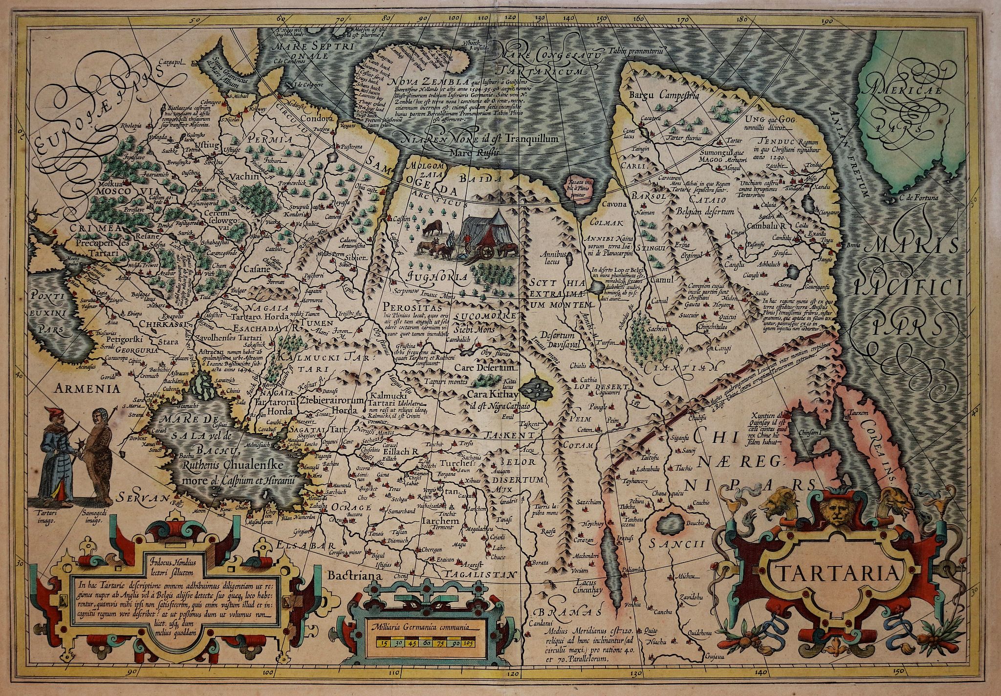 MERCATOR, G. / HONDIUS, J., Tartaria., antique map, old maps