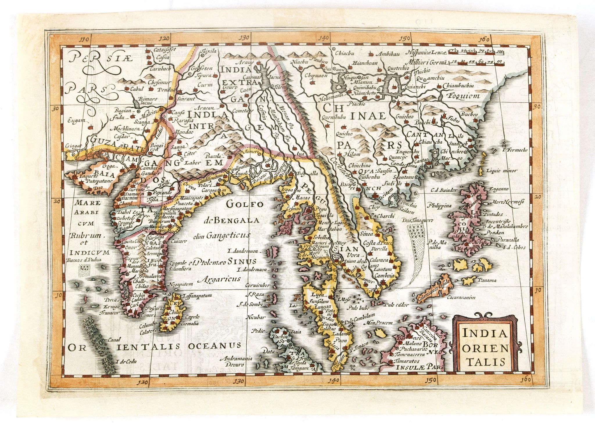 MERCATOR, G. / CLOPPENBURGH, J.E., India Orientalis., antique map, old maps