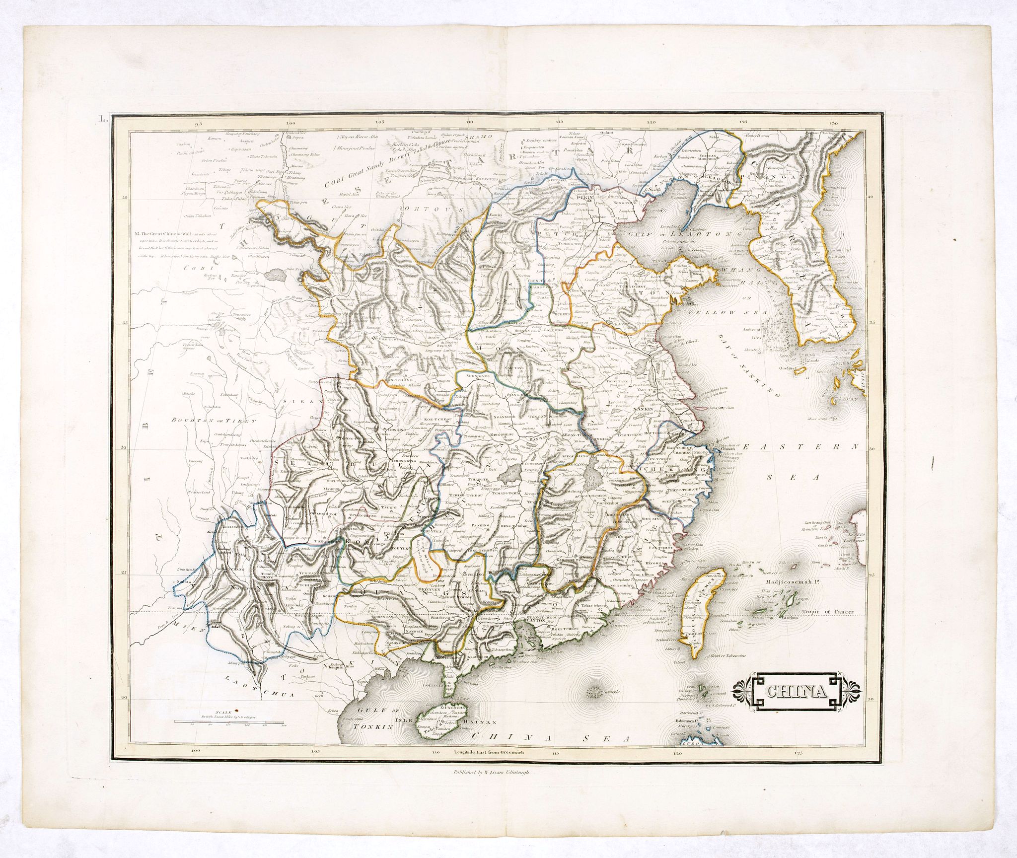LIZARS, W-H., China., antique map, old maps
