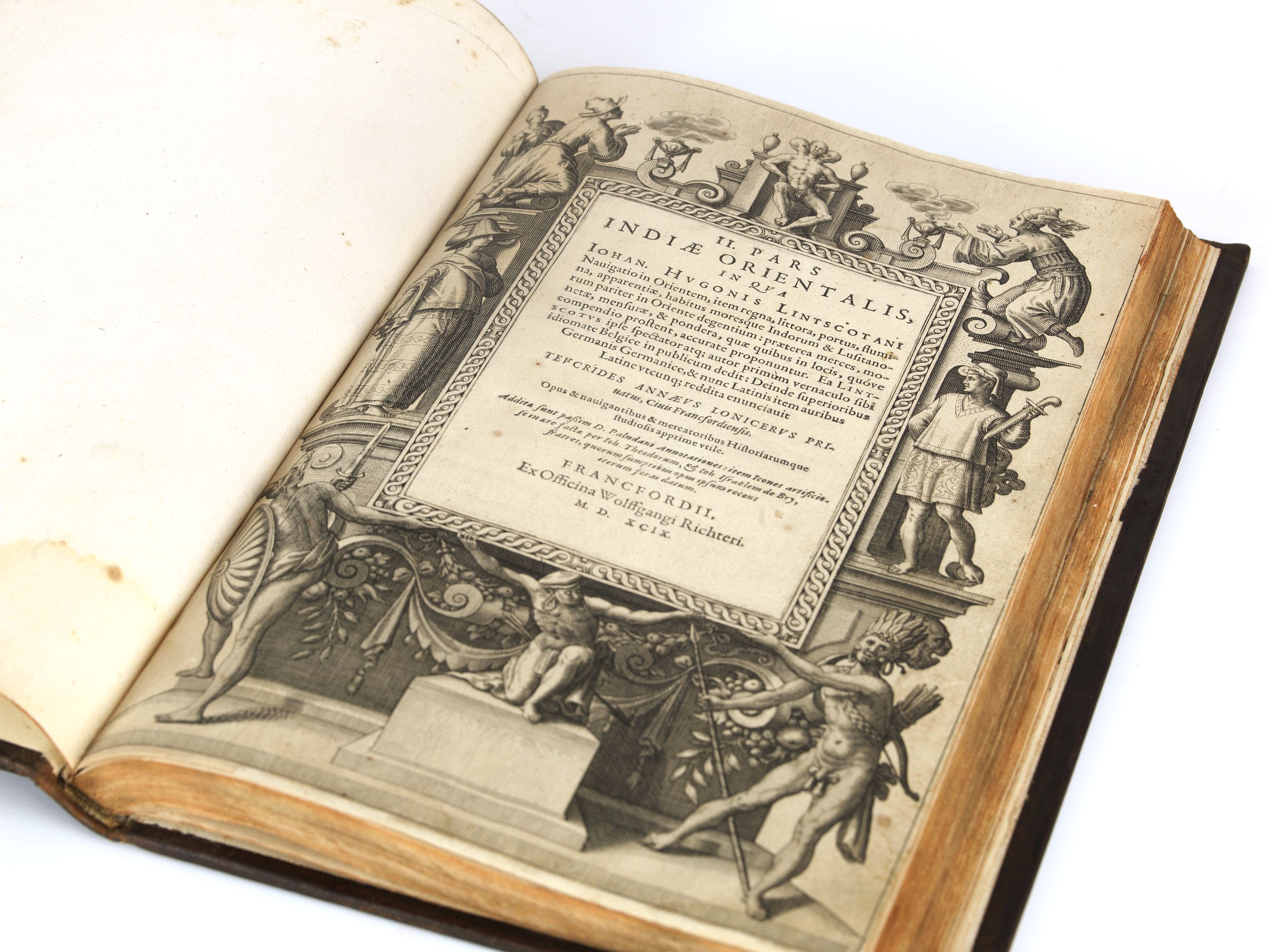 DE BRY, Th. / LINSCHOTEN, J.H., II Pars Indiae Orientalis in qua Johan. Hugonis Linschotani. . ., antique map, old maps