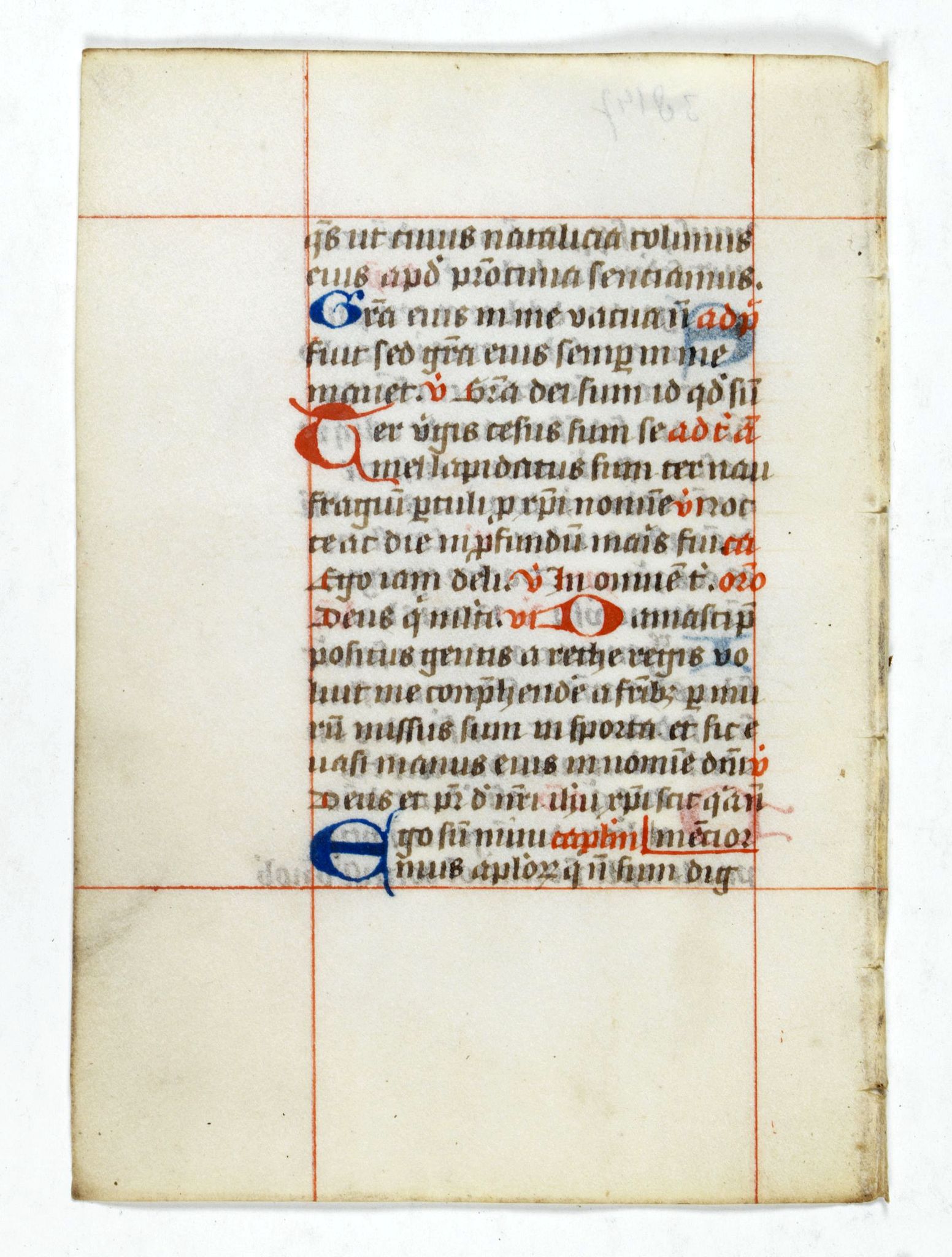 BREVIER, A leaf from a breviary., antique map, old maps
