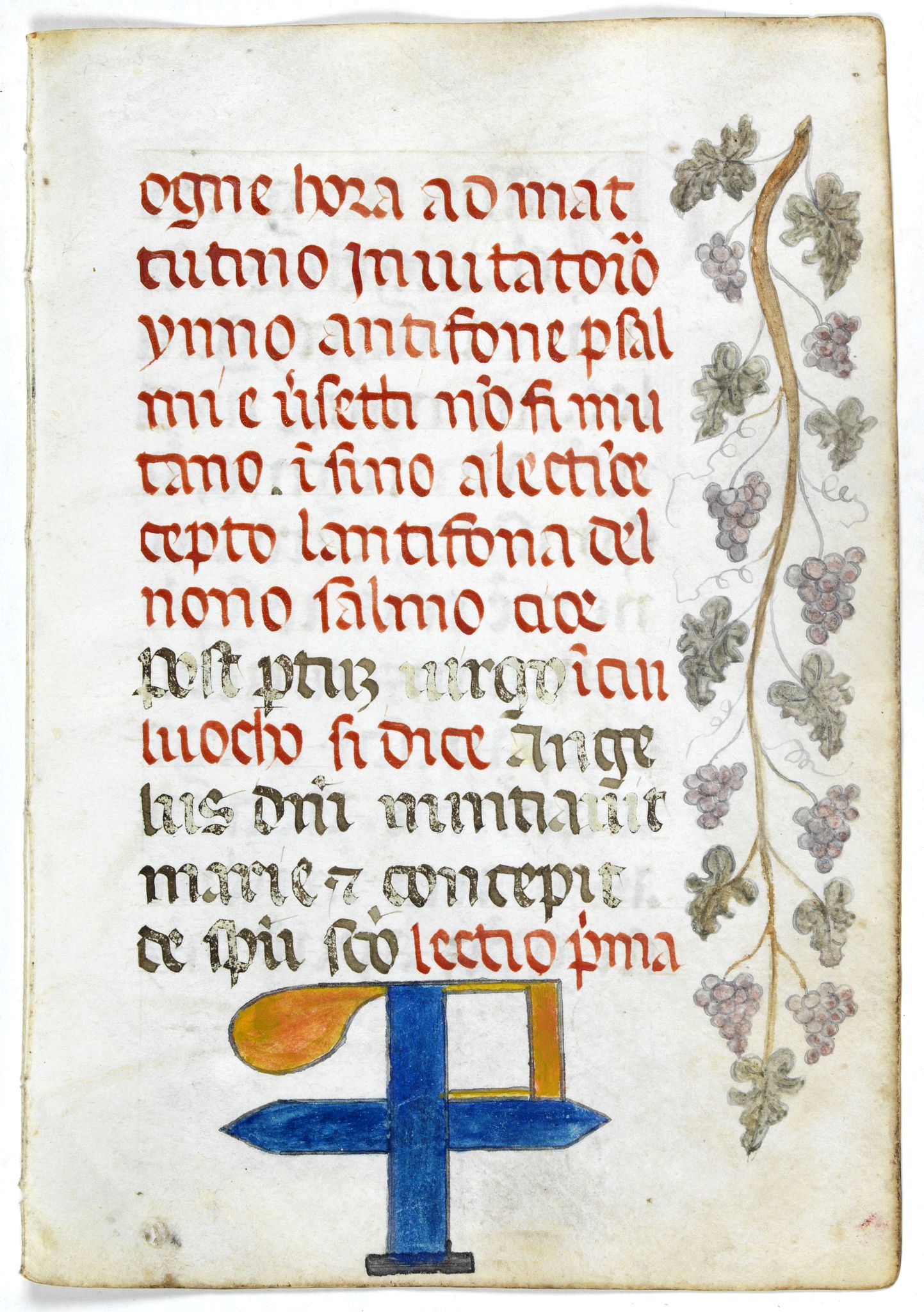ANONYMOUS, Italian manuscript leaf on vellum., antique map, old maps