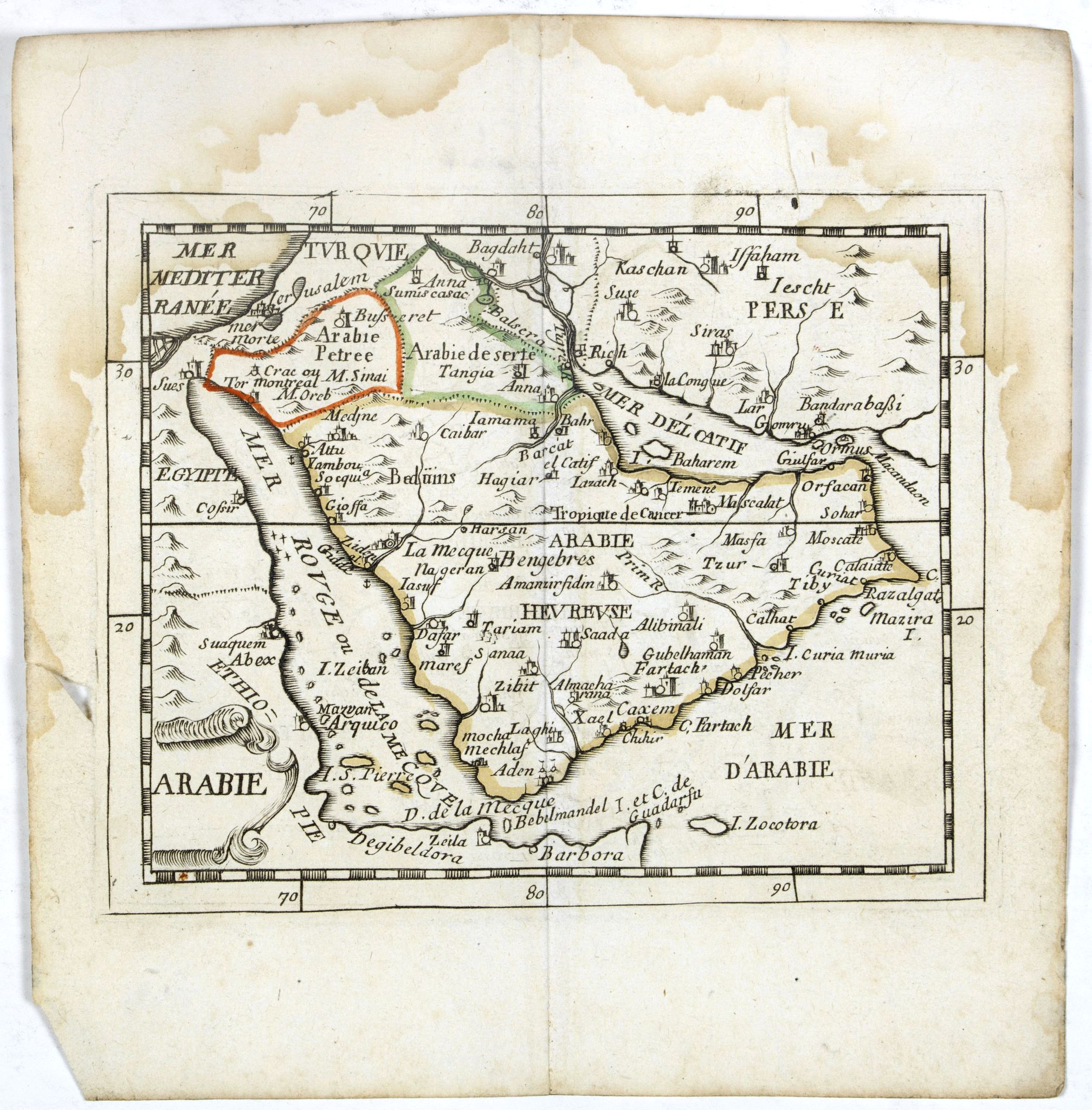 DU VAL, P., Arabie., antique map, old maps