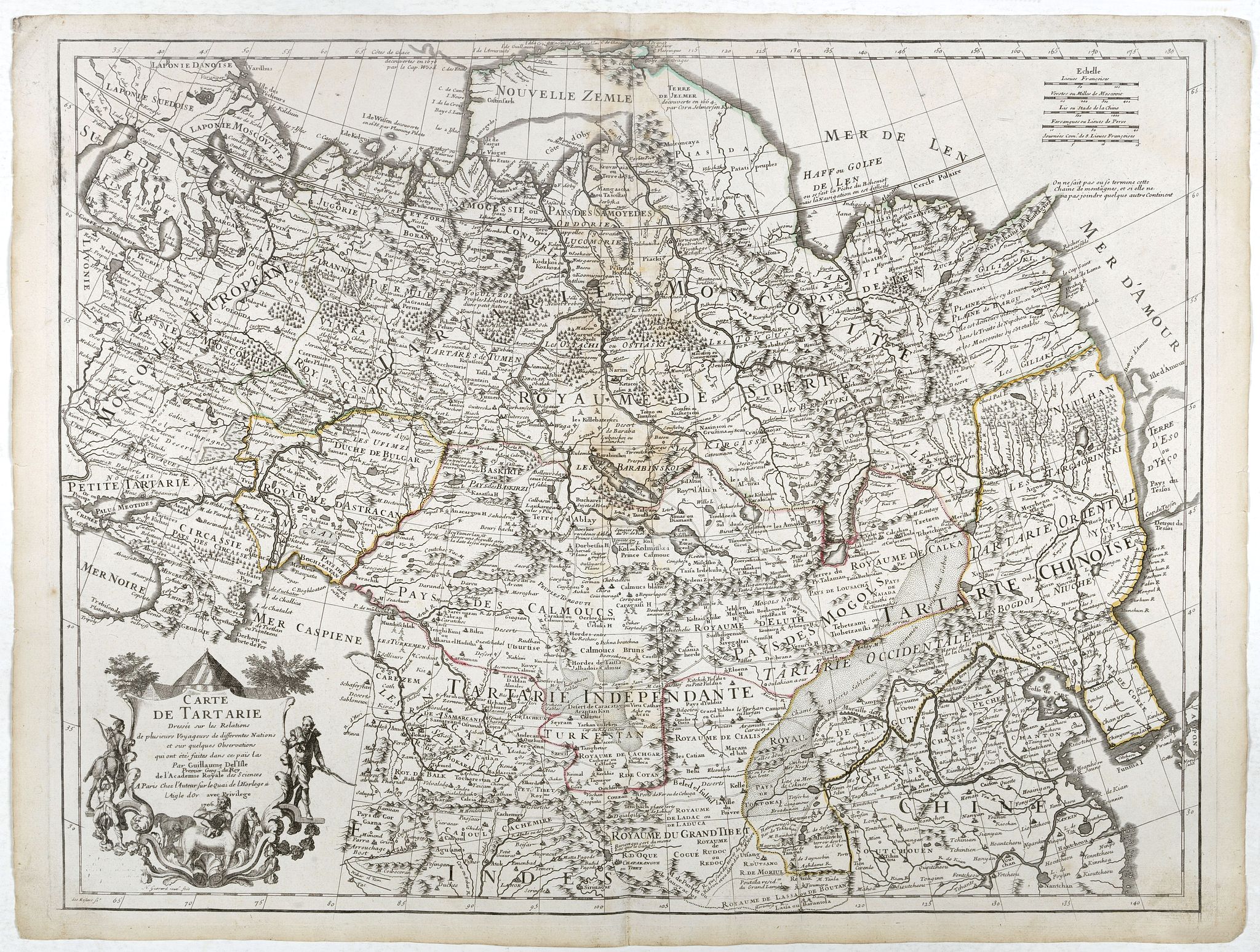 DE L'ISLE, G., Carte de Tartarie. . ., antique map, old maps