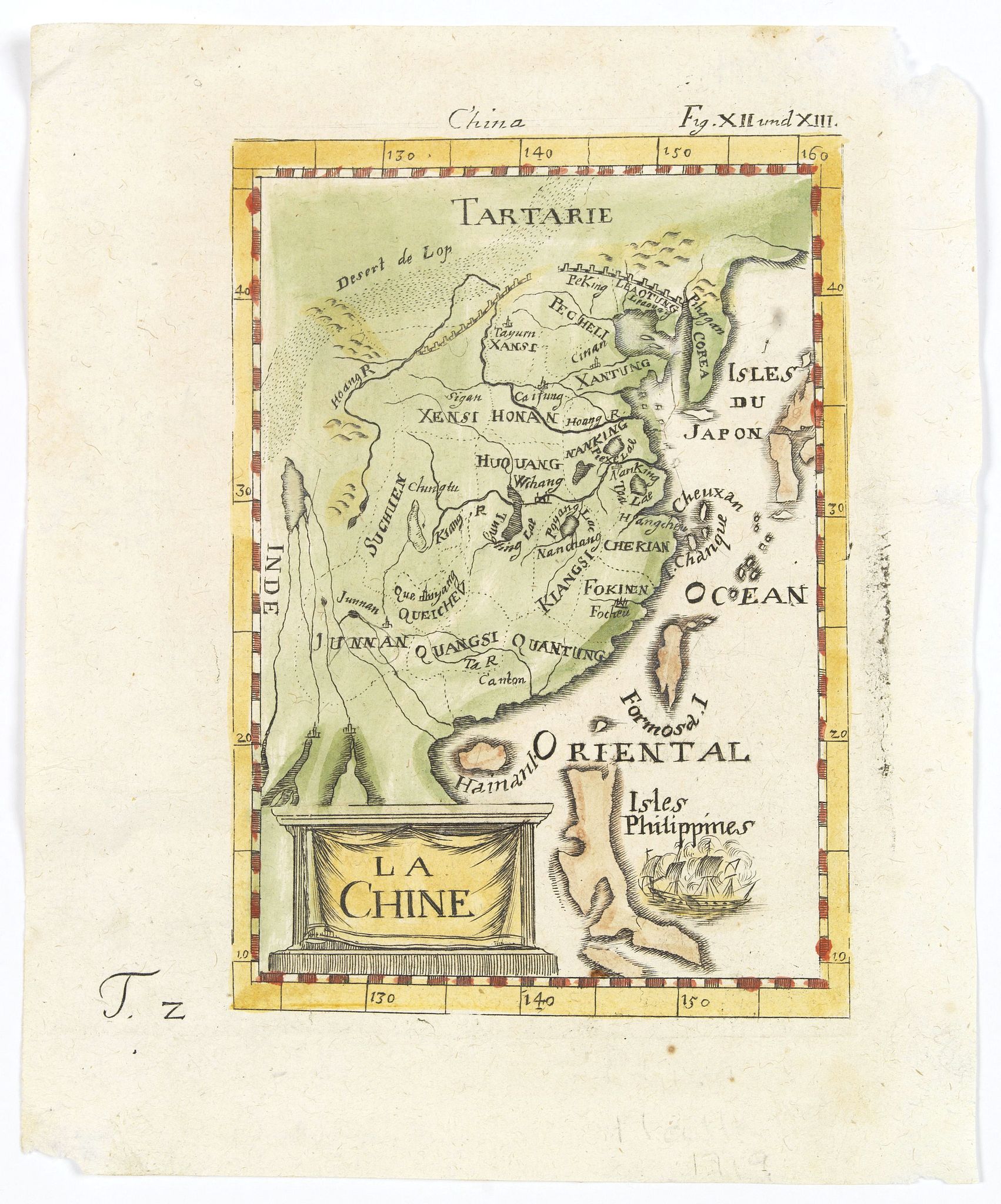 MALLET, A.M., La Chine., antique map, old maps