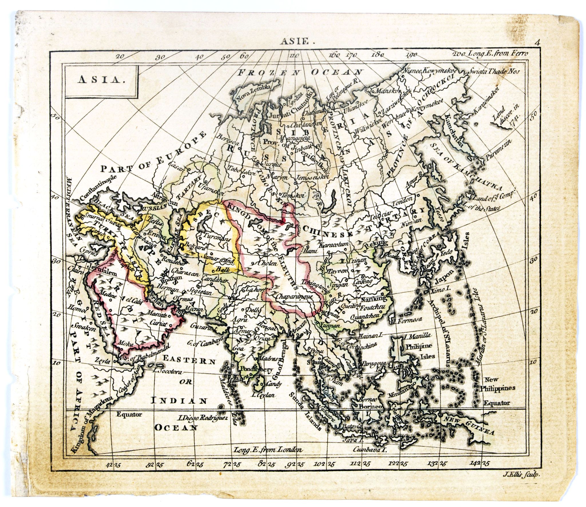 DURY, A. / SAYER, R. / KITCHIN, T., Asia., antique map, old maps