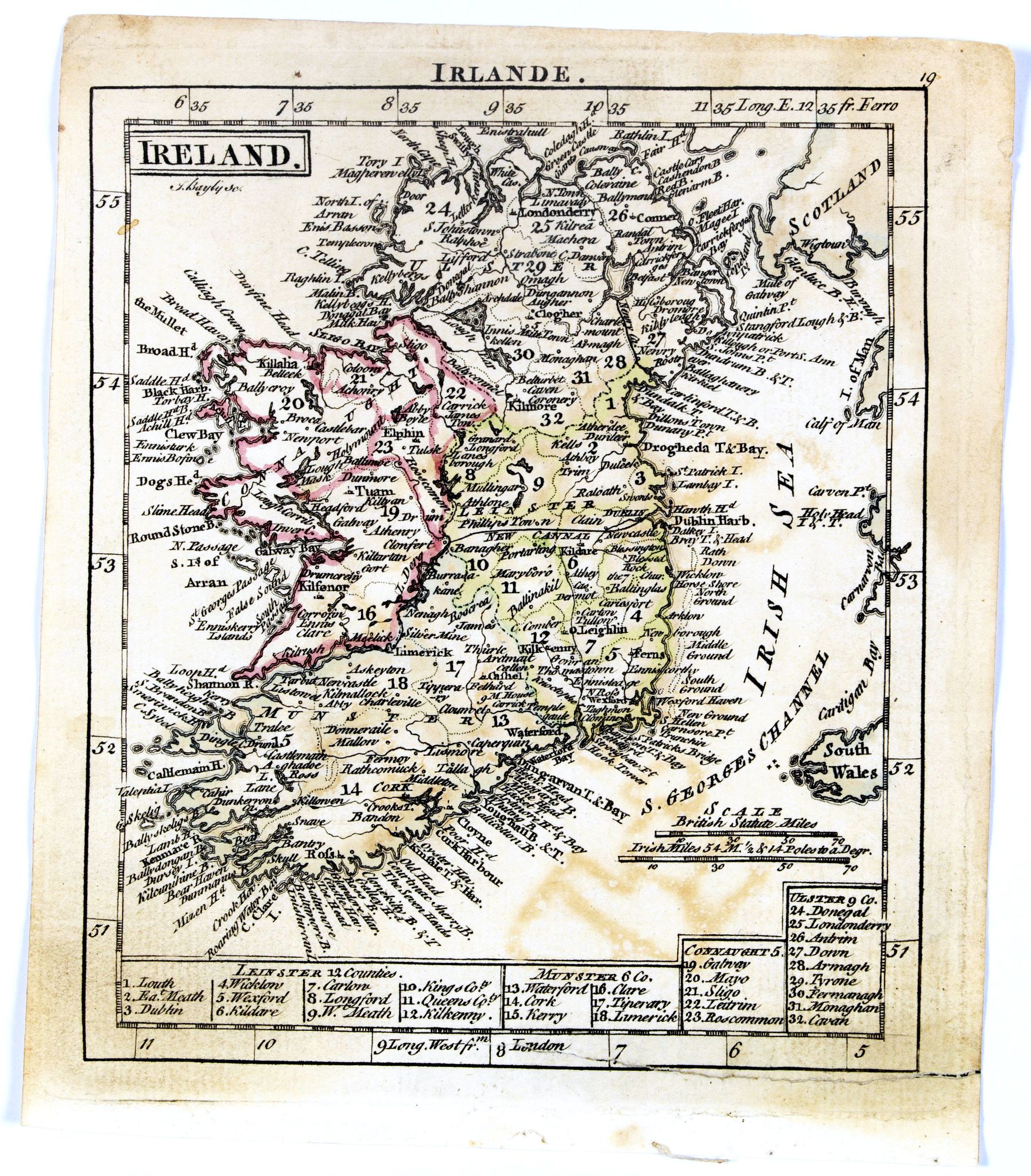 DURY, A. / SAYER, R. / KITCHIN, T., Ireland., antique map, old maps