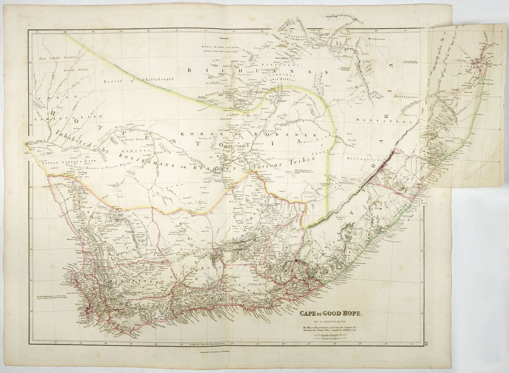 ARROWSMITH, J., Cape of Good Hope., antique map, old maps