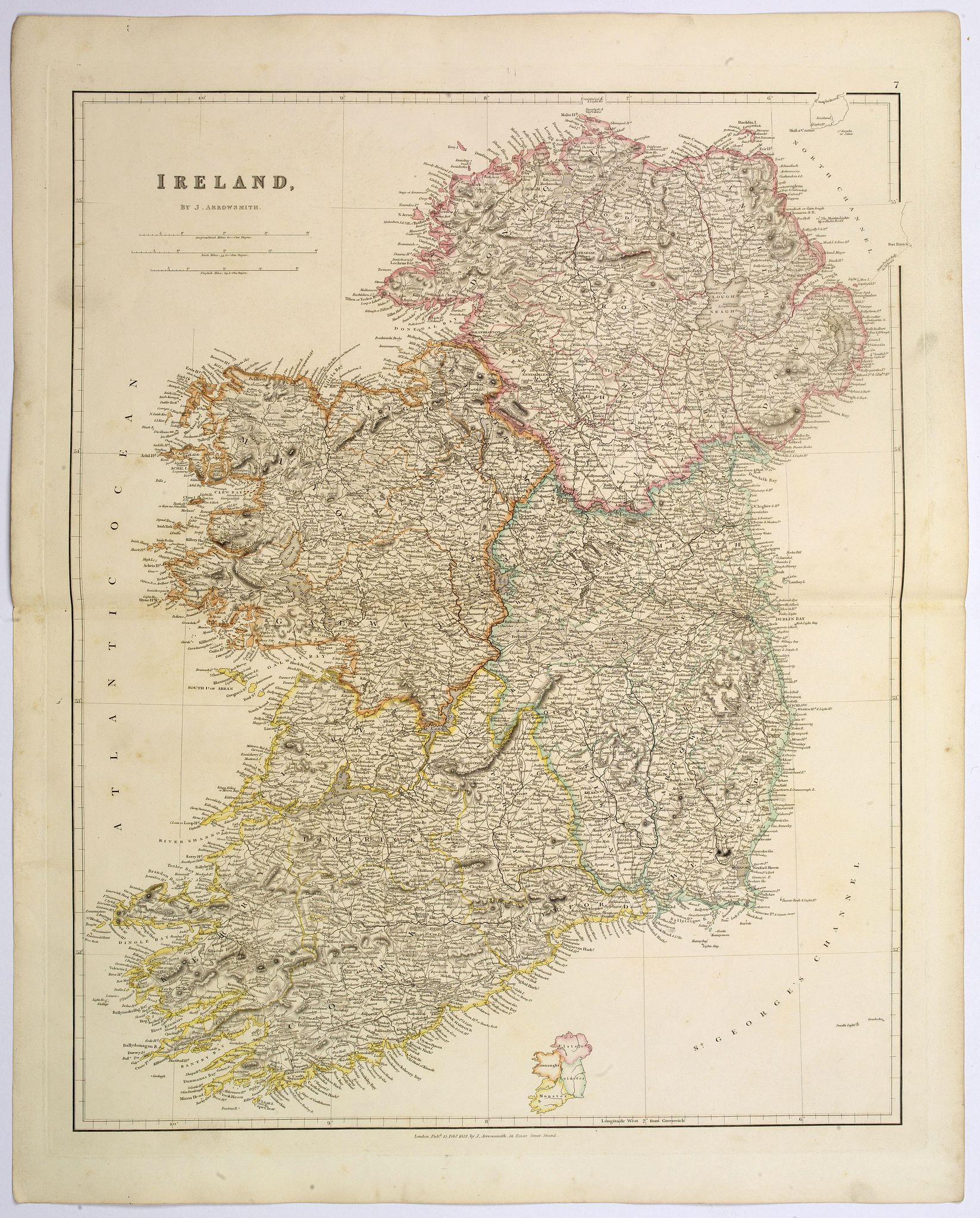 ARROWSMITH, John, Ireland., antique map, old maps
