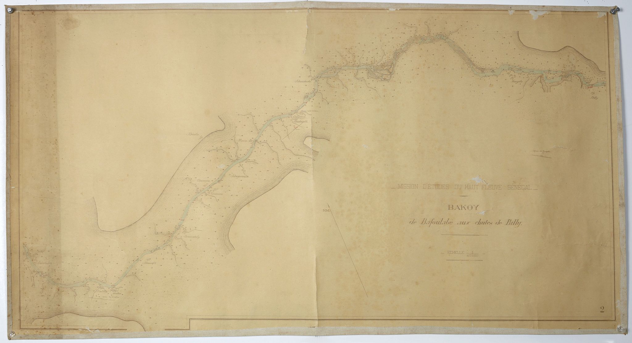 LA MISSION D'ETUDES DU FLEUVE SENEGAL, Mission d'études du Haut fleuve Sénegal., antique map, old maps