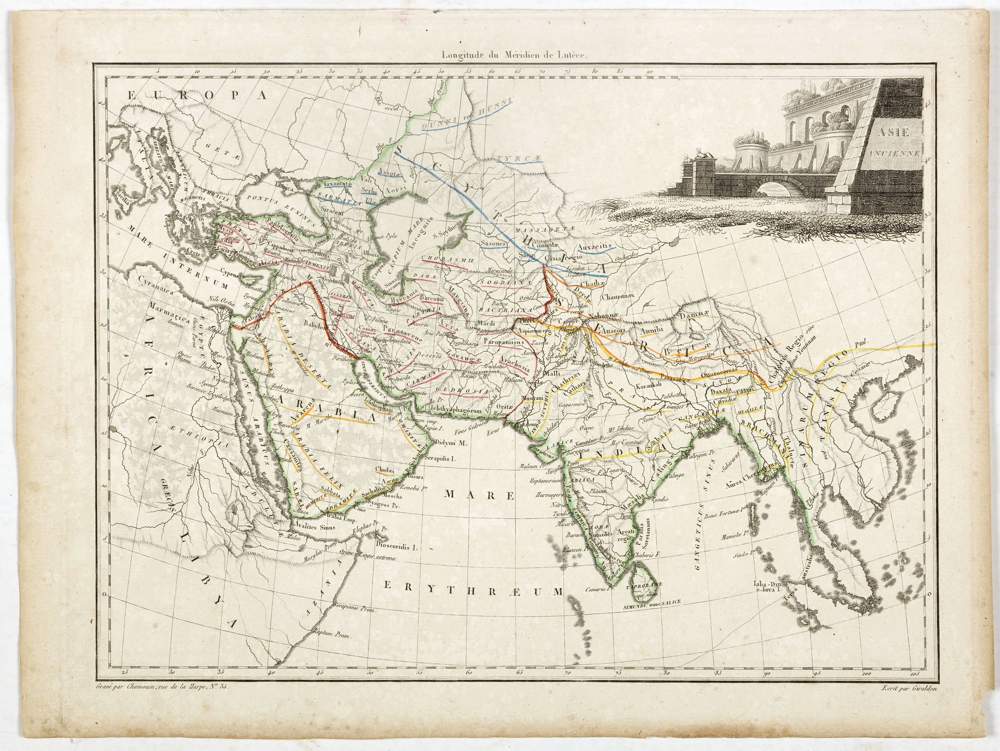 MALTE-BRUN, Conrad., Asie Ancienne., antique map, old maps