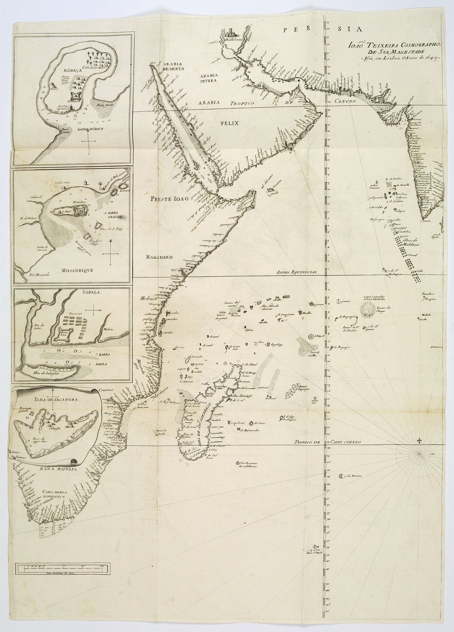 THEVENOT, M., Joao Teixeira Cosographo de sua Magestade., antique map, old maps