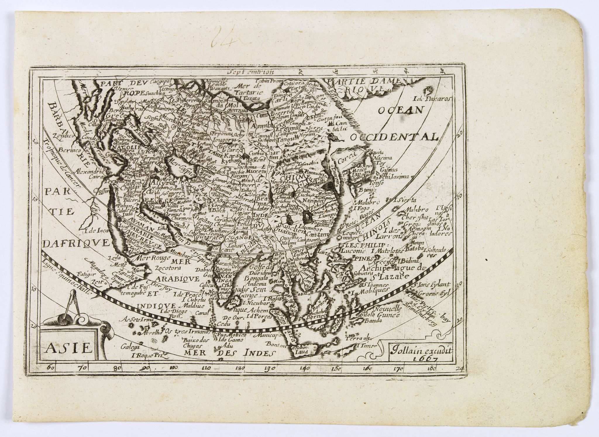 JOLLAIN family, Asie., antique map, old maps