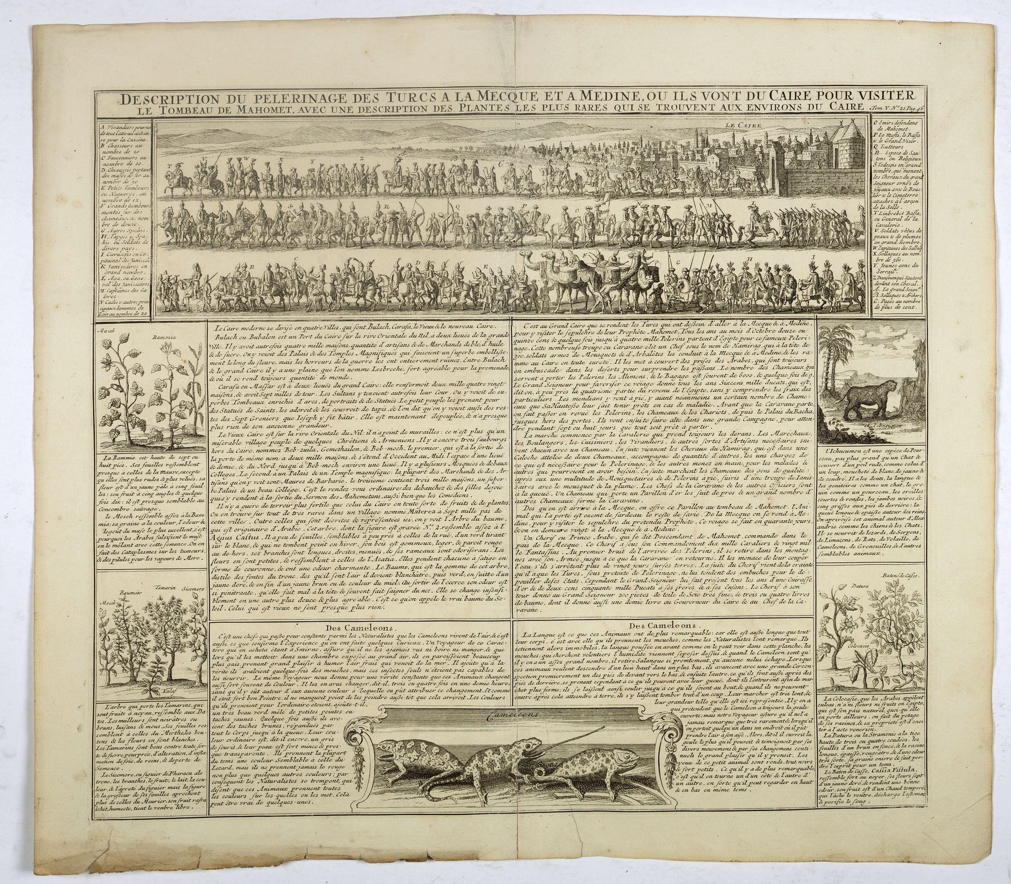 CHATELAIN, H., Description du pelerinage des turcs a la Mecque et a Medine . . ., antique map, old maps