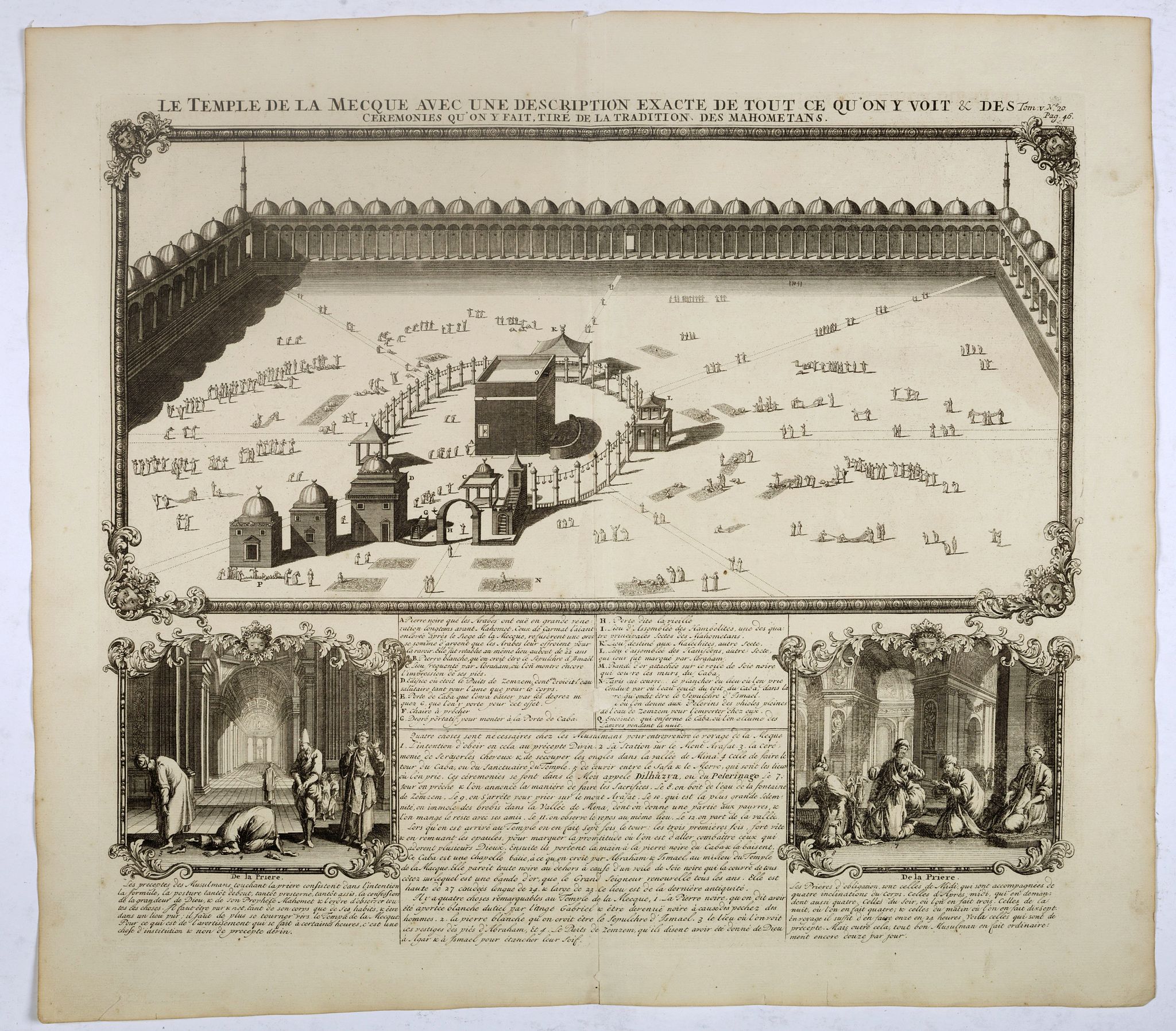 CHATELAIN, H., Le temple de la Mecque avec une description de tout ce qu'on y voit . . ., antique map, old maps