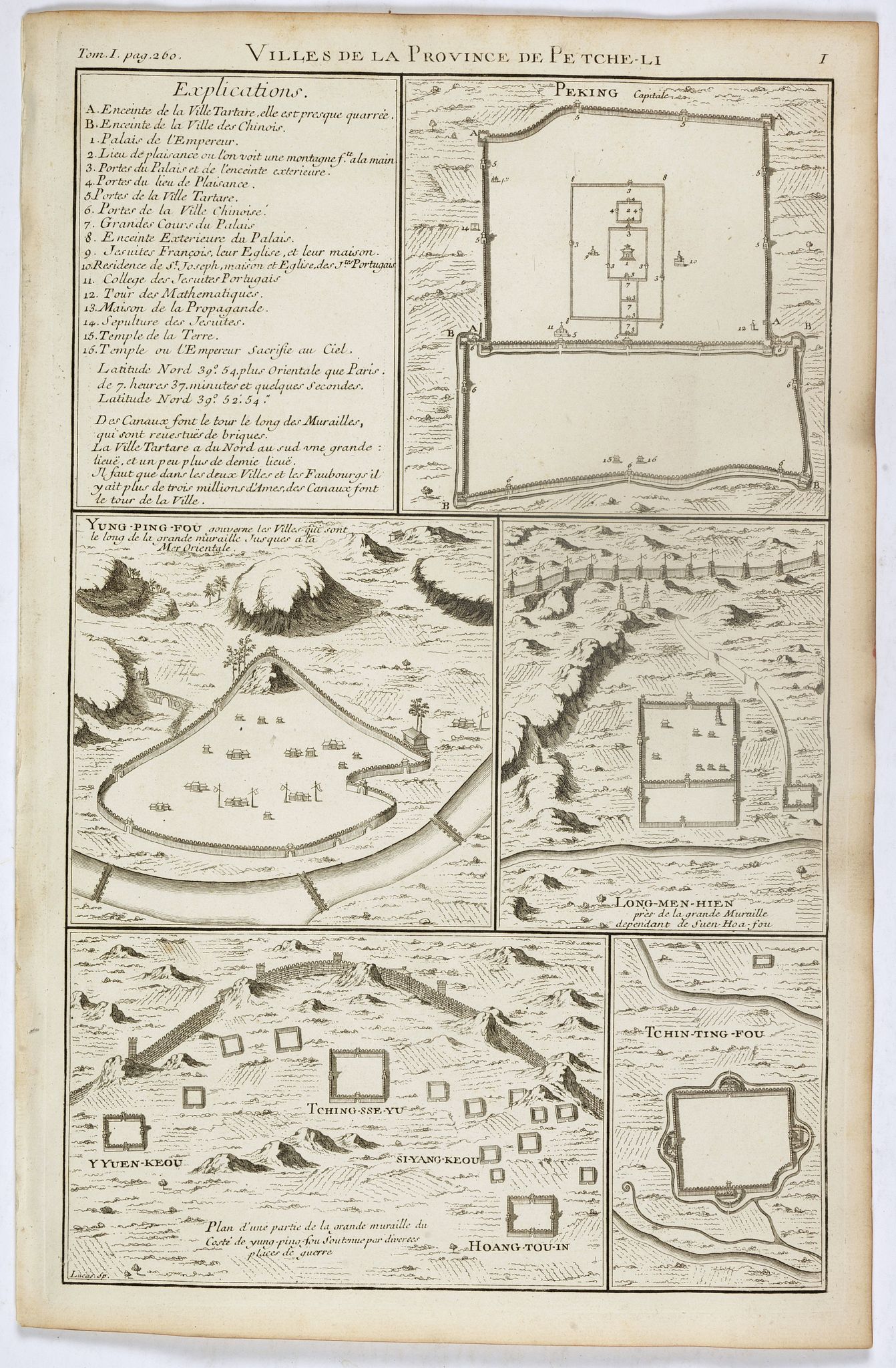ANVILLE, J.B.D', Villes de la province de Petche-li., antique map, old maps