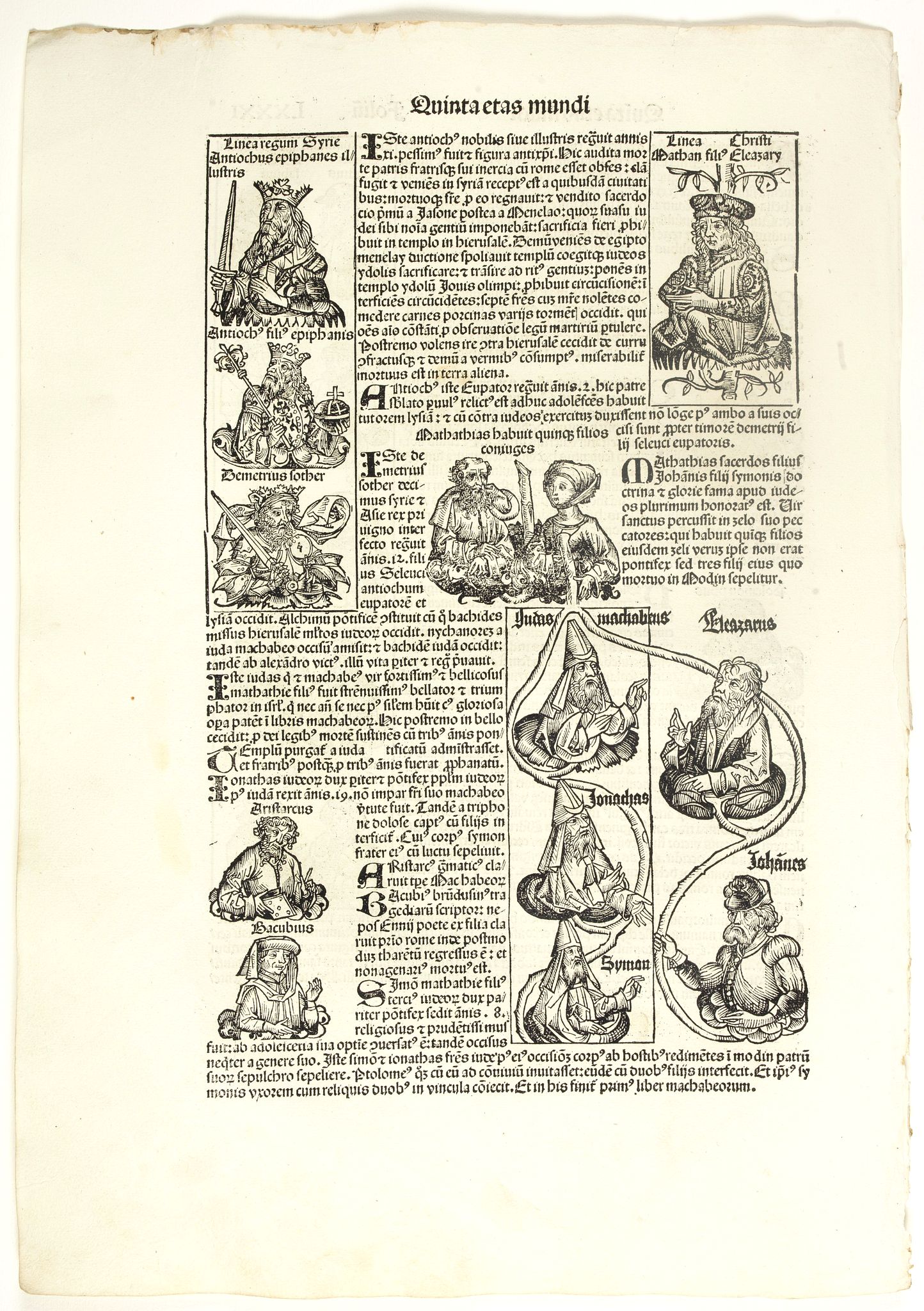 SCHEDEL, H., Quinta Etas Mundi. Folium.LXXXI, antique map, old maps