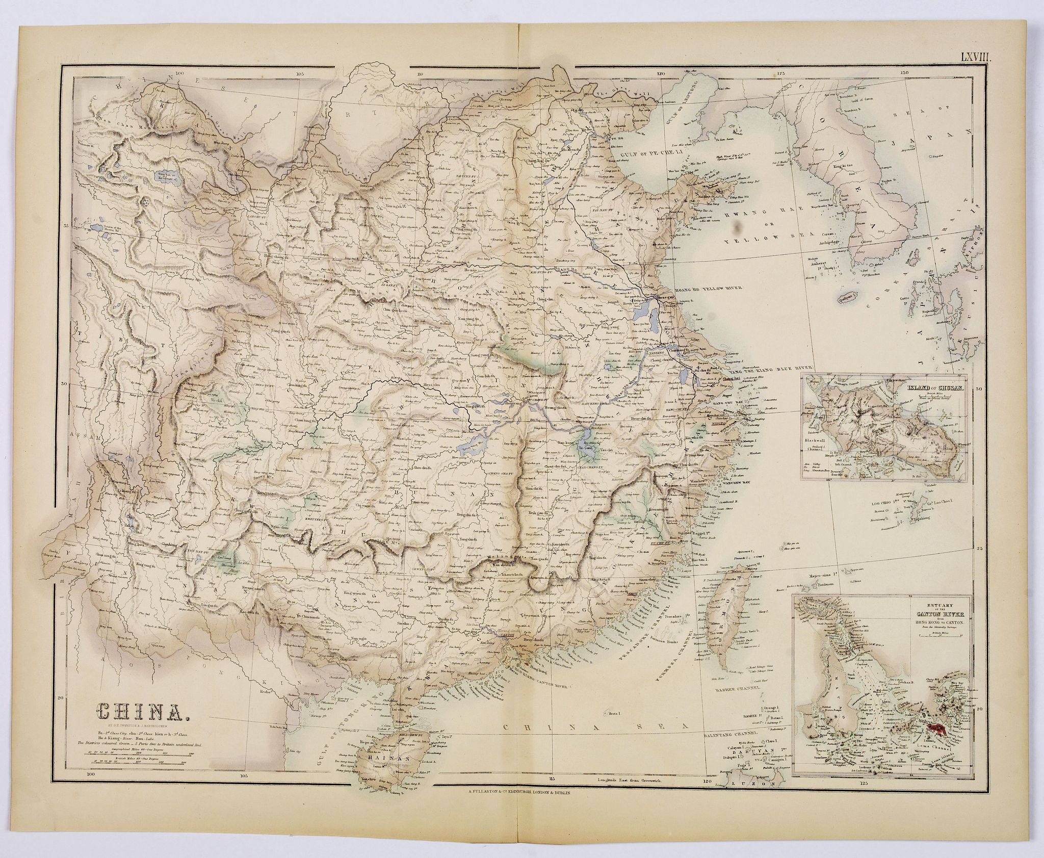 FULLARTON, A., China., antique map, old maps