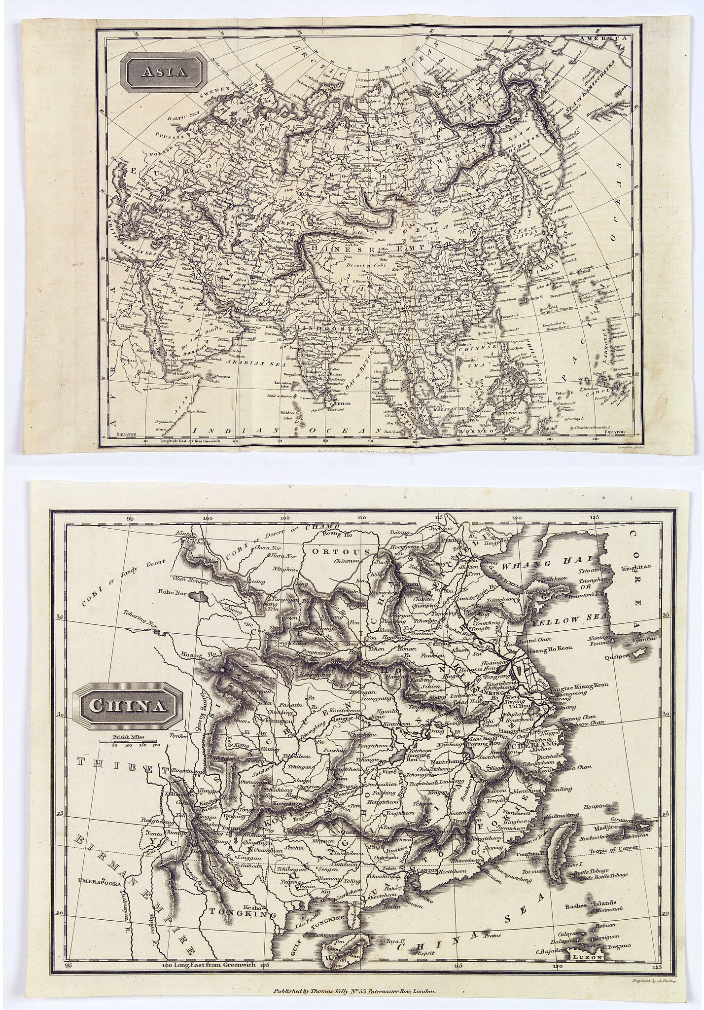 KELLY, Thomas., China / Asia., antique map, old maps