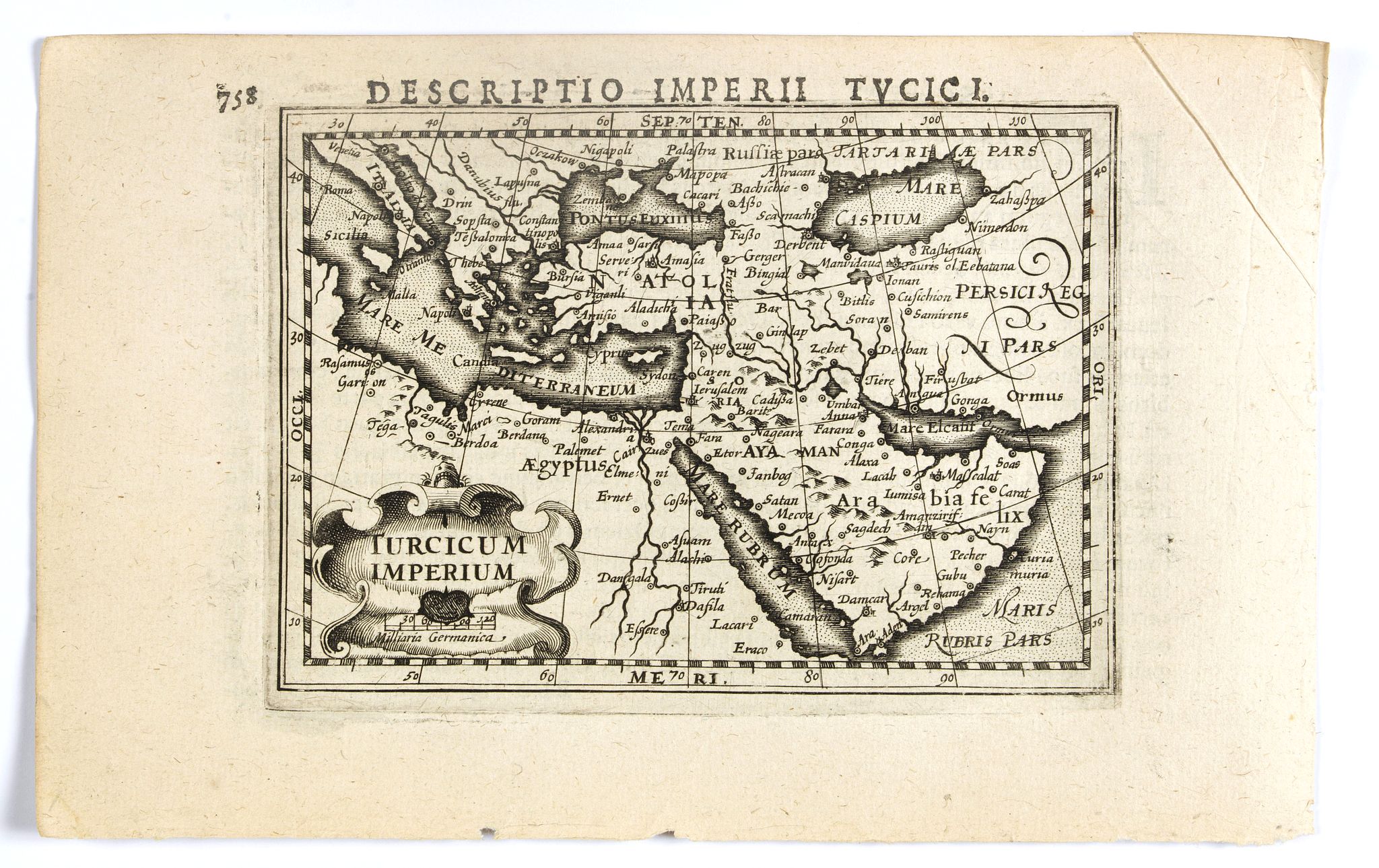 BERTIUS, P. / HONDIUS, J. II, Turicum imperium., antique map, old maps