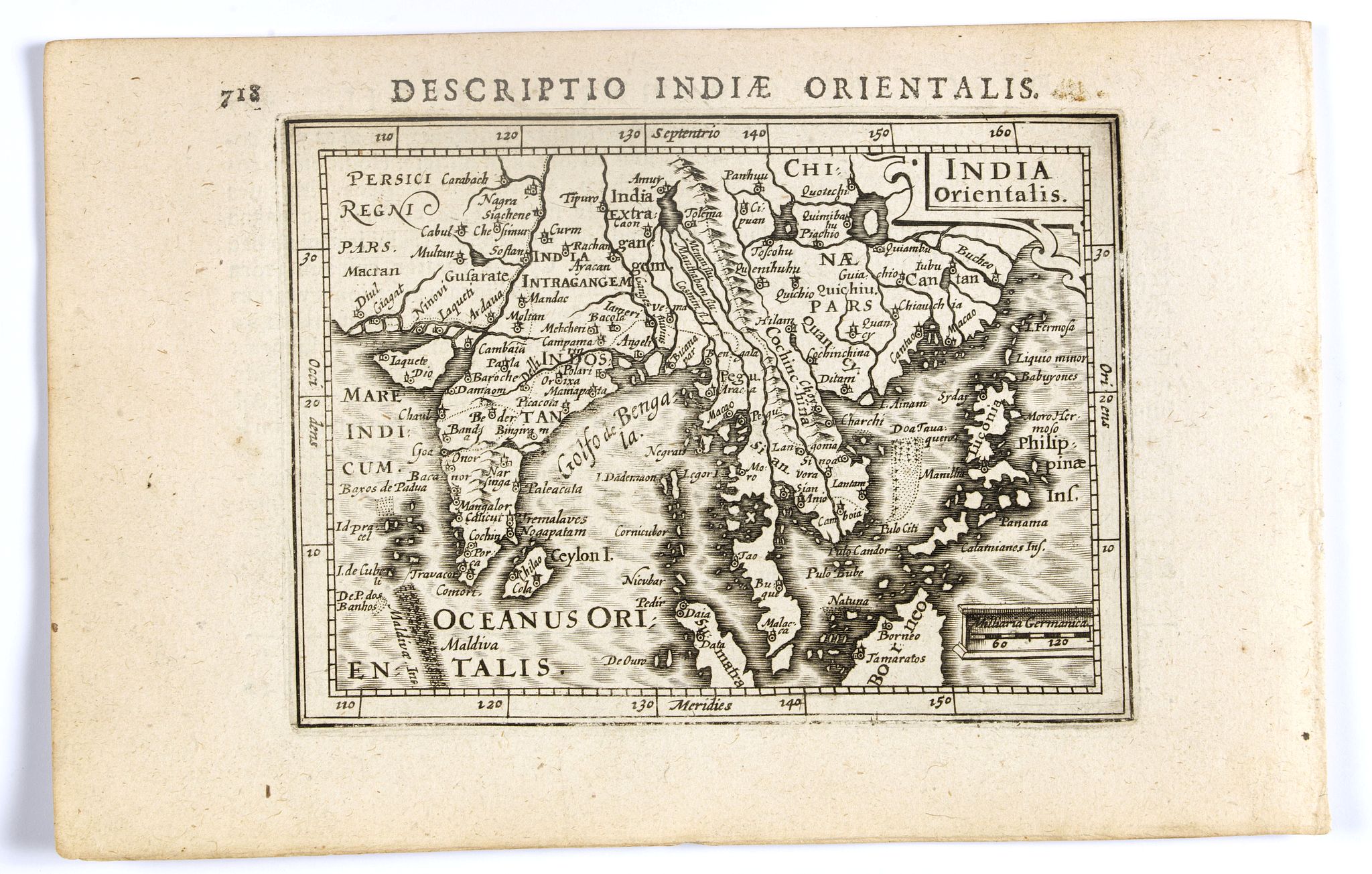 BERTIUS, P. / HONDIUS, J. II, India Orientalis., antique map, old maps