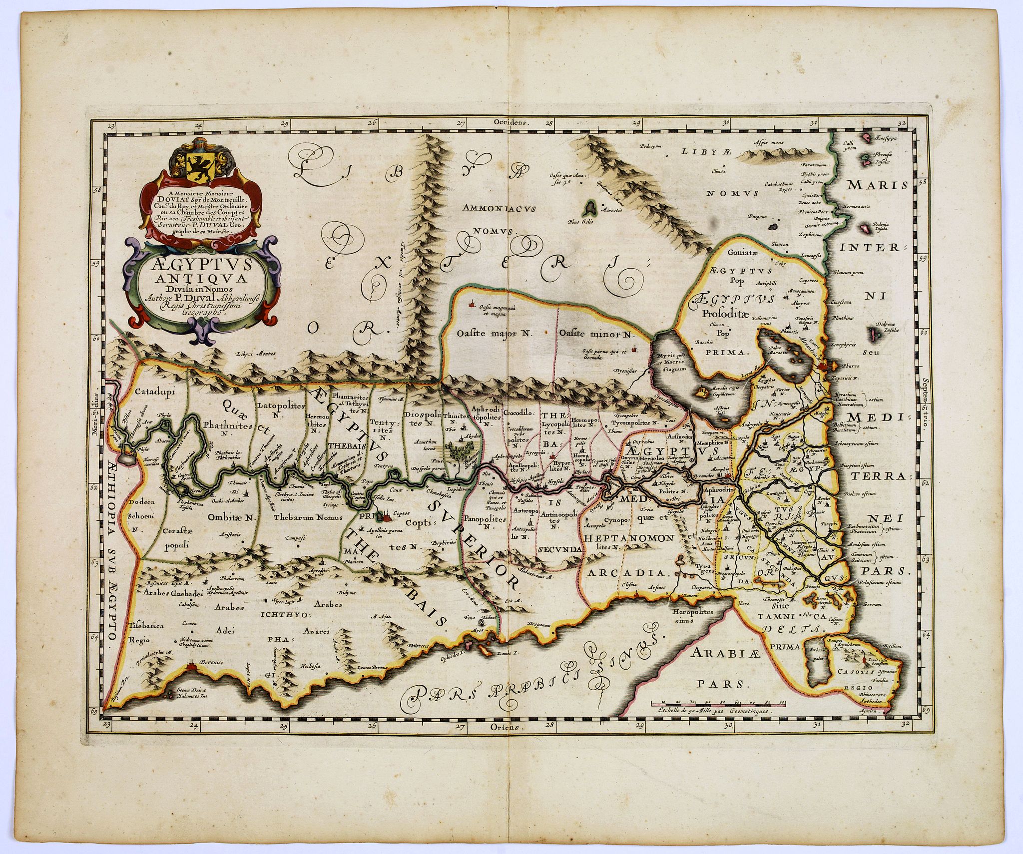 JANSSONIUS, J., AEGYPTUS ANTIQUA. . ., antique map, old maps