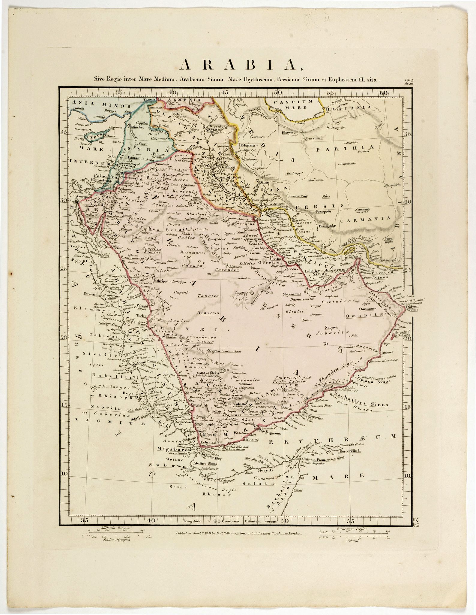 ARROWSMITH, John, Arabia., antique map, old maps