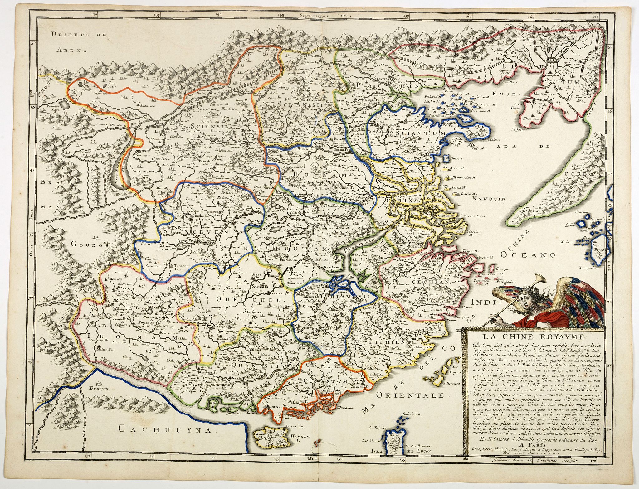 SANSON, N./ MARIETTE, P., La Chine Royaume. . ., antique map, old maps