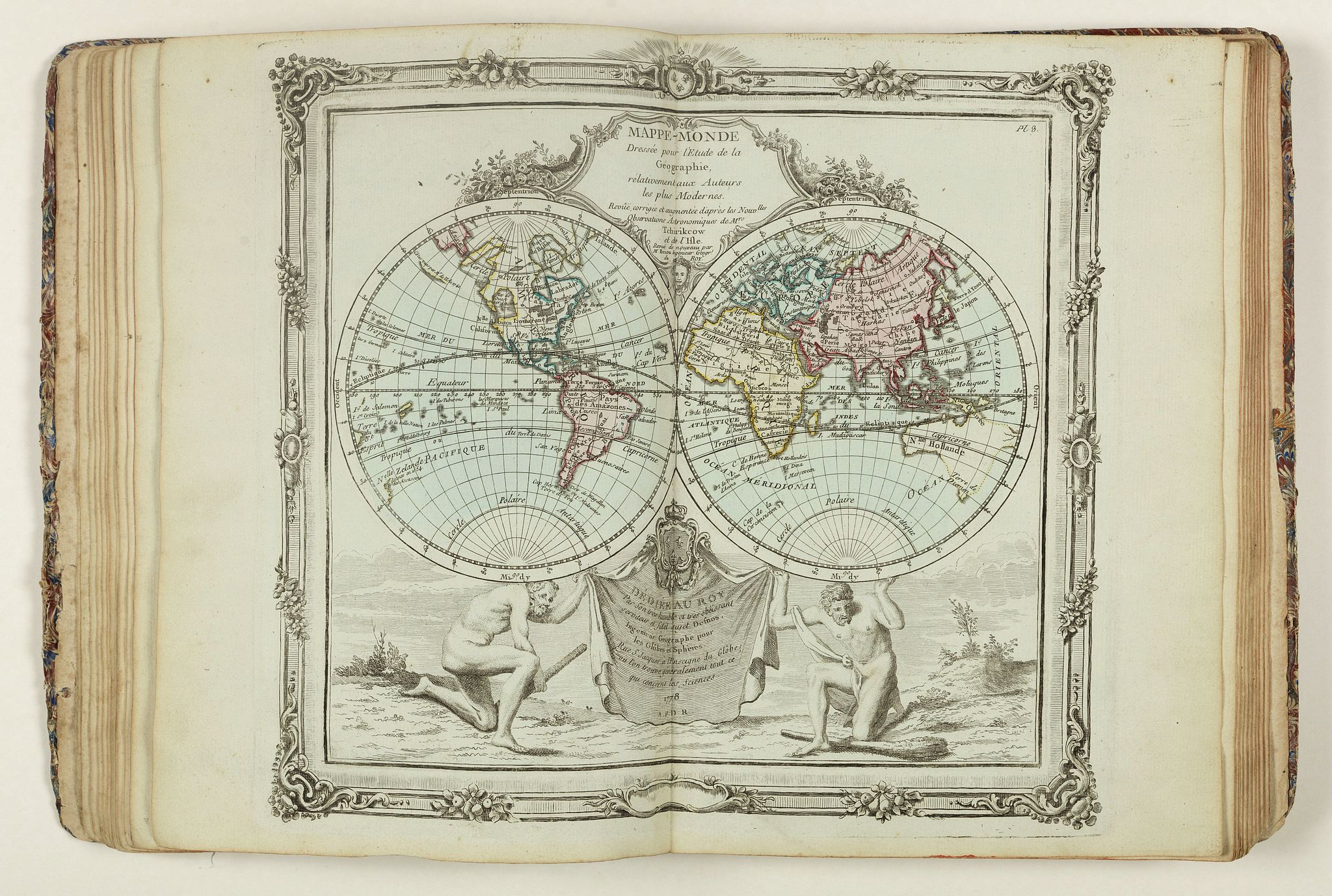 DESNOS, Louis-Charles, Nouvel Atlas Élémentaire pour l´étude de la Geographie en 28 Cartes générales. Contenant tout ce qui est nécessaire pour la Connoissance Générale du Monde. . ., antique map, old maps