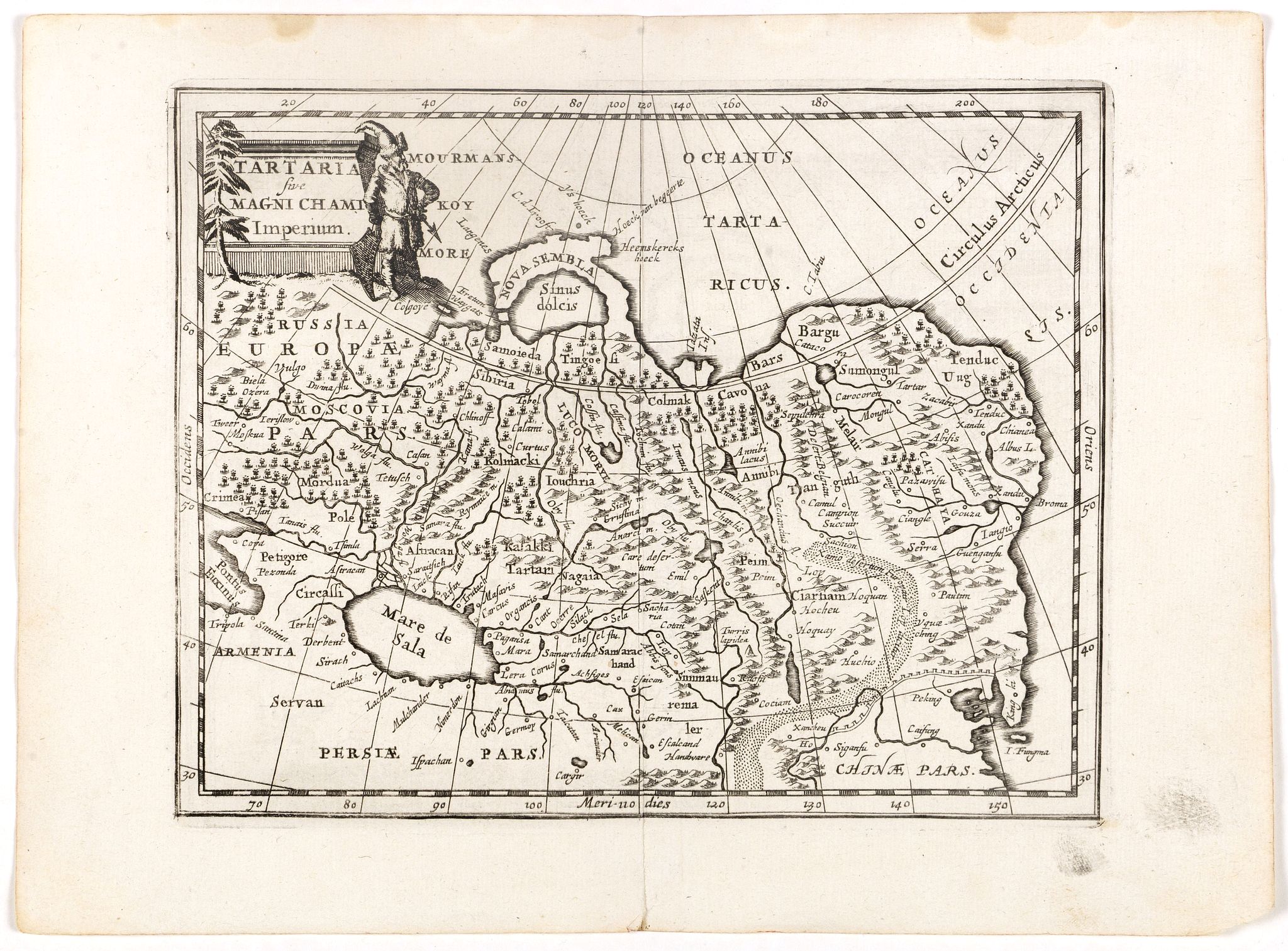 CLUVERIUS, Ph., Tartaria sive Magni Chami imperium., antique map, old maps