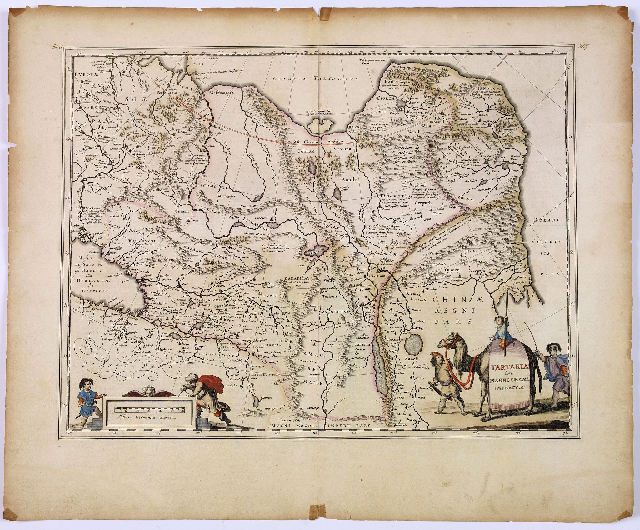 BLAEU, W., Tartaria sive Magni Chami Imperium., antique map, old maps