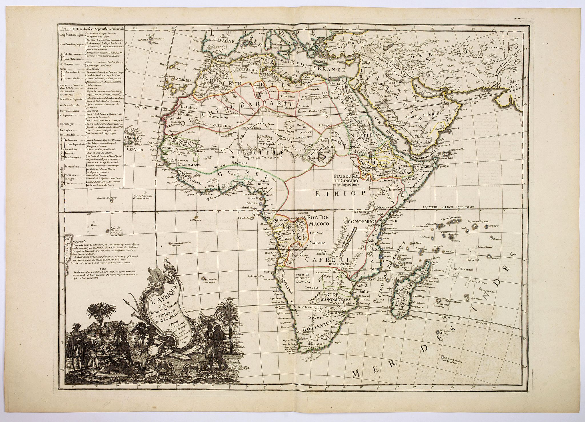 LE ROUGE, G.L., L'Afrique Suivant les Dern.res Observations de Mr. Hass et des R.R.P.P. Jesuites., antique map, old maps