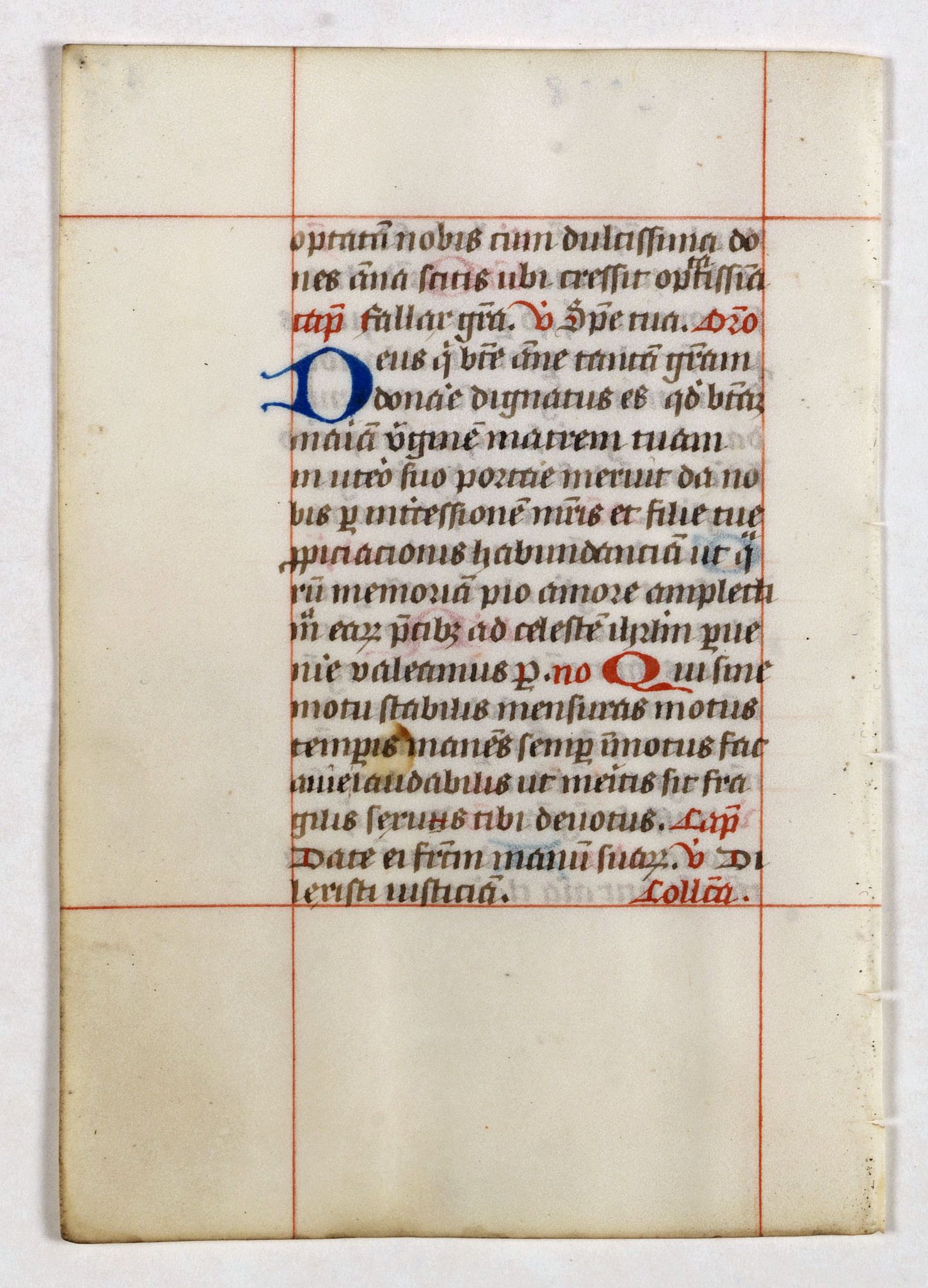 BREVIER, A leaf from a breviary., antique map, old maps