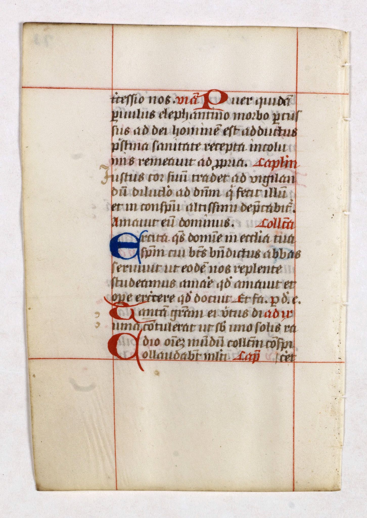 BREVIER, A leaf from a breviary., antique map, old maps