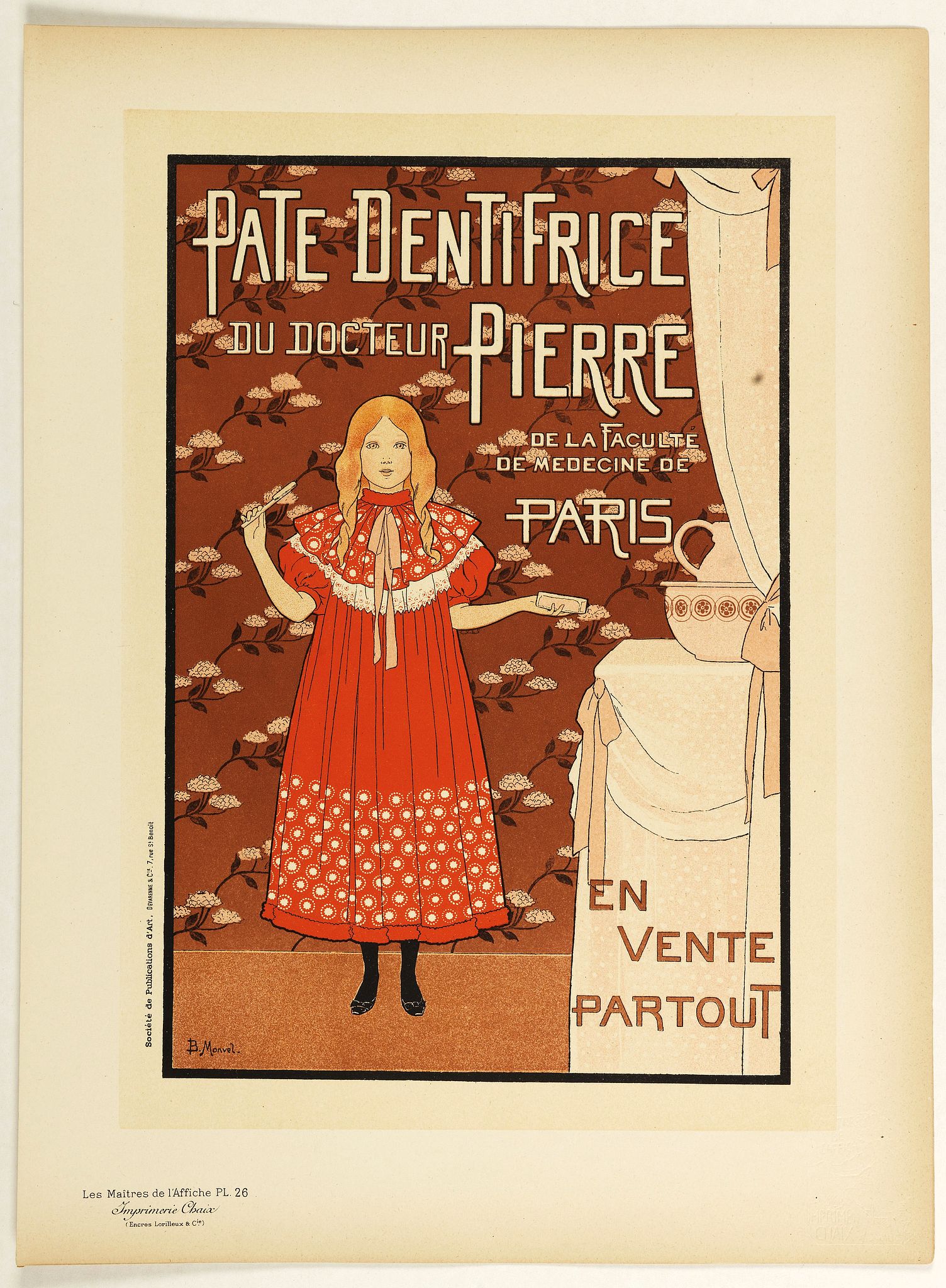 LES MAITRES DE L'AFFICHE, Pate dentifrice du Docteur Pierre . . ., antique map, old maps