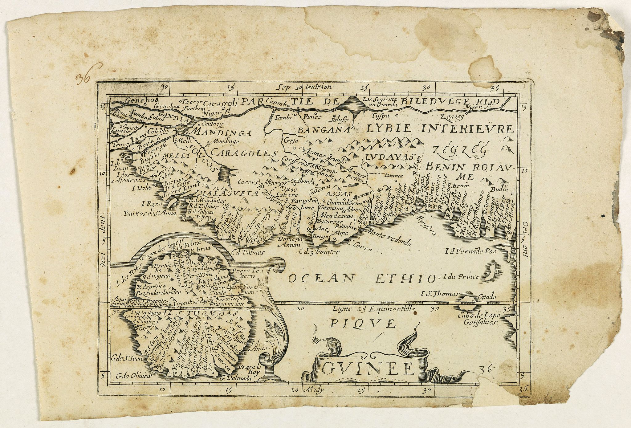 JOLLAIN, G., Guinee. (inset) I. S. Thomas., antique map, old maps