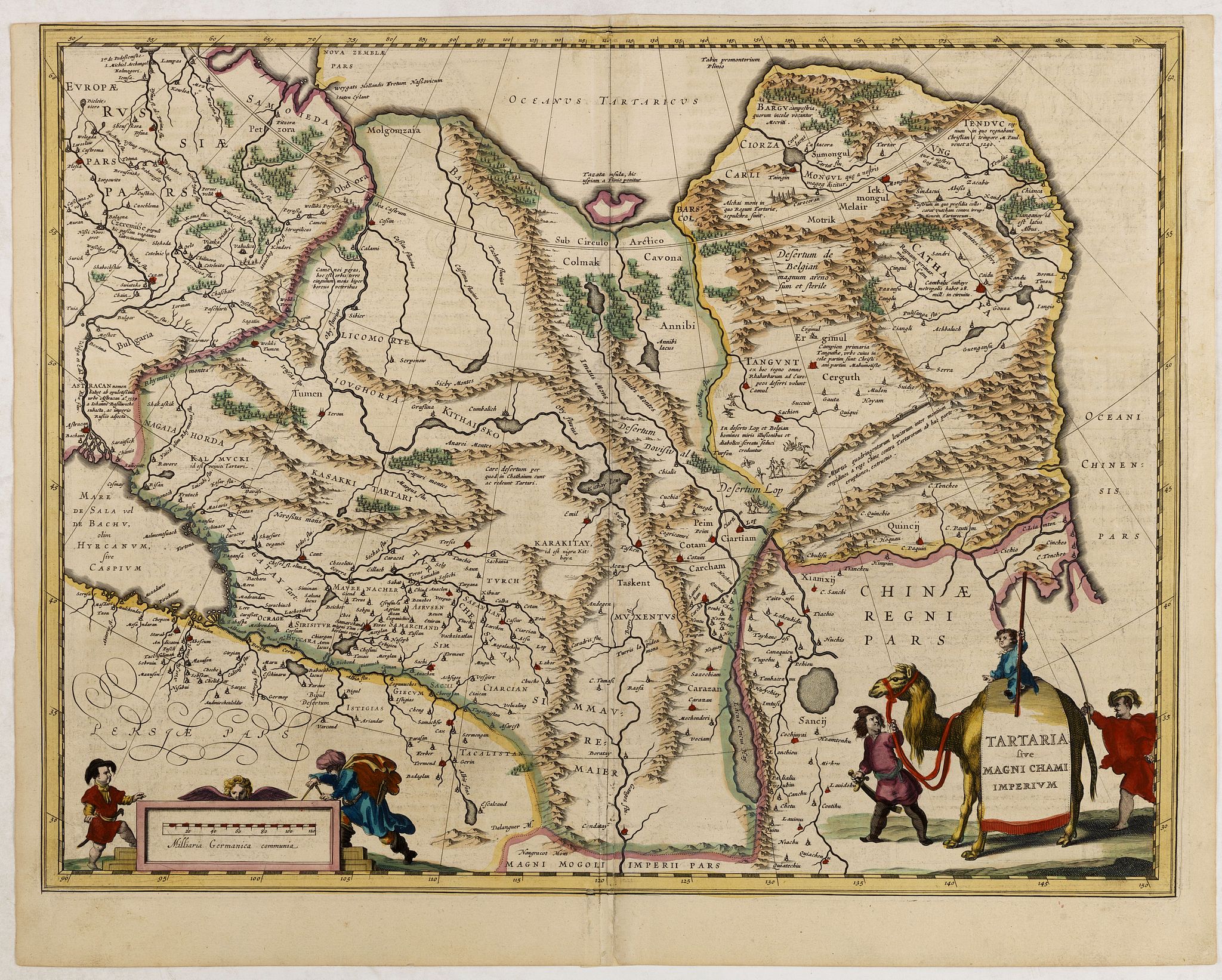 BLAEU, W., Tartariae sive Magni Chami Imperium., antique map, old maps